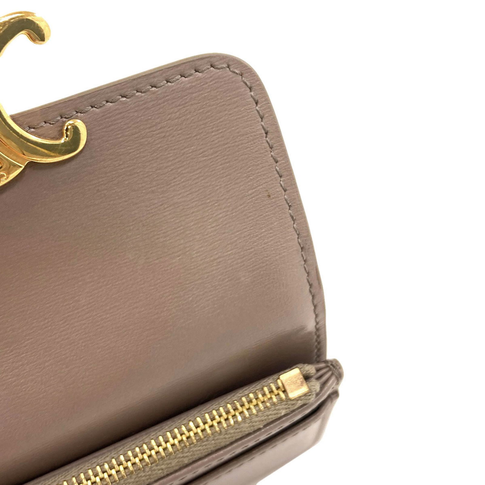 Celine Leather Wallet Fold - 10