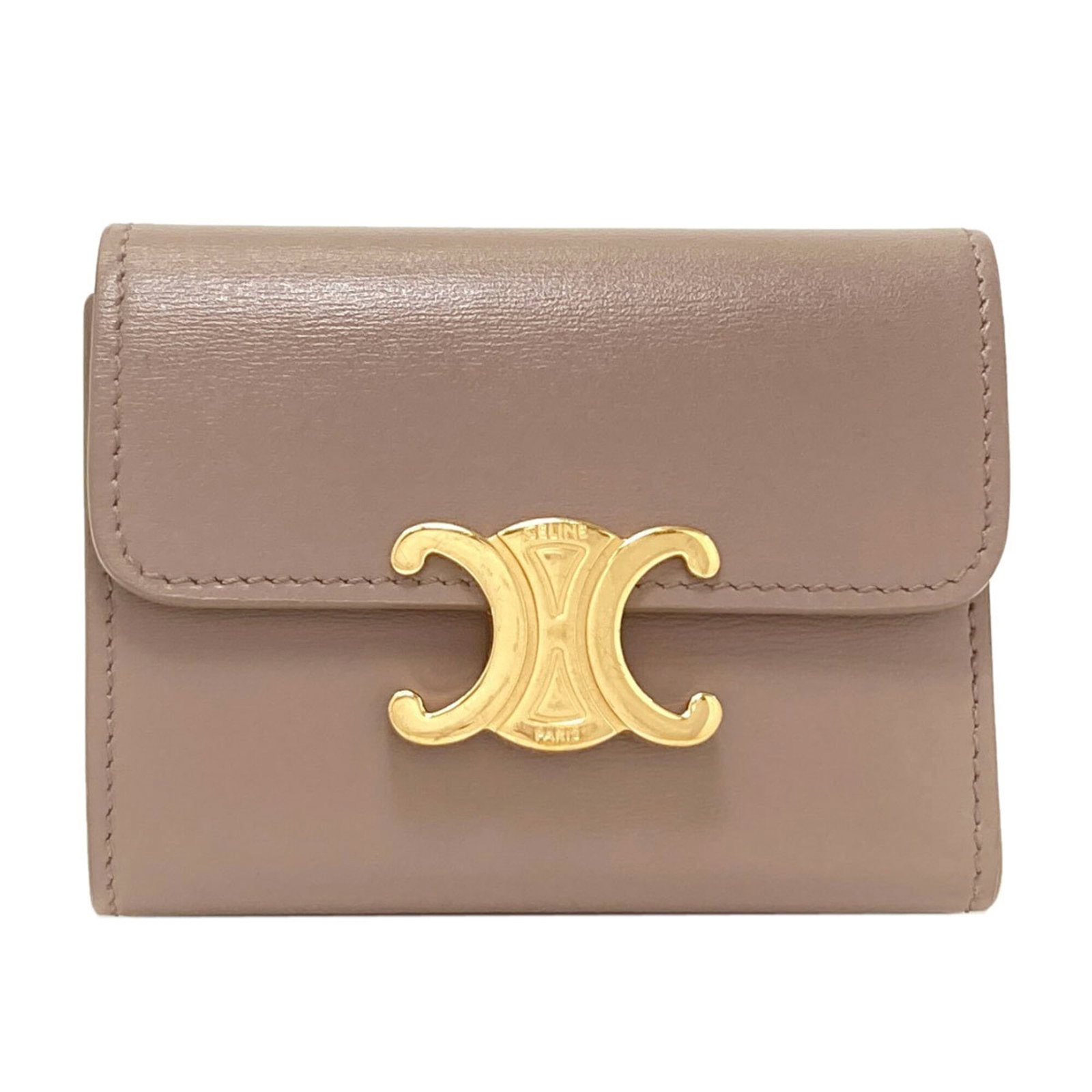 Celine Leather Wallet Fold: Celine Leather Wallet Fold Calfskin leather construction provides a luxurious feel, while the tri-fold design offers a practical and organized storage solution. With its sleek 7.5cm x 10cm x 3cm dimen