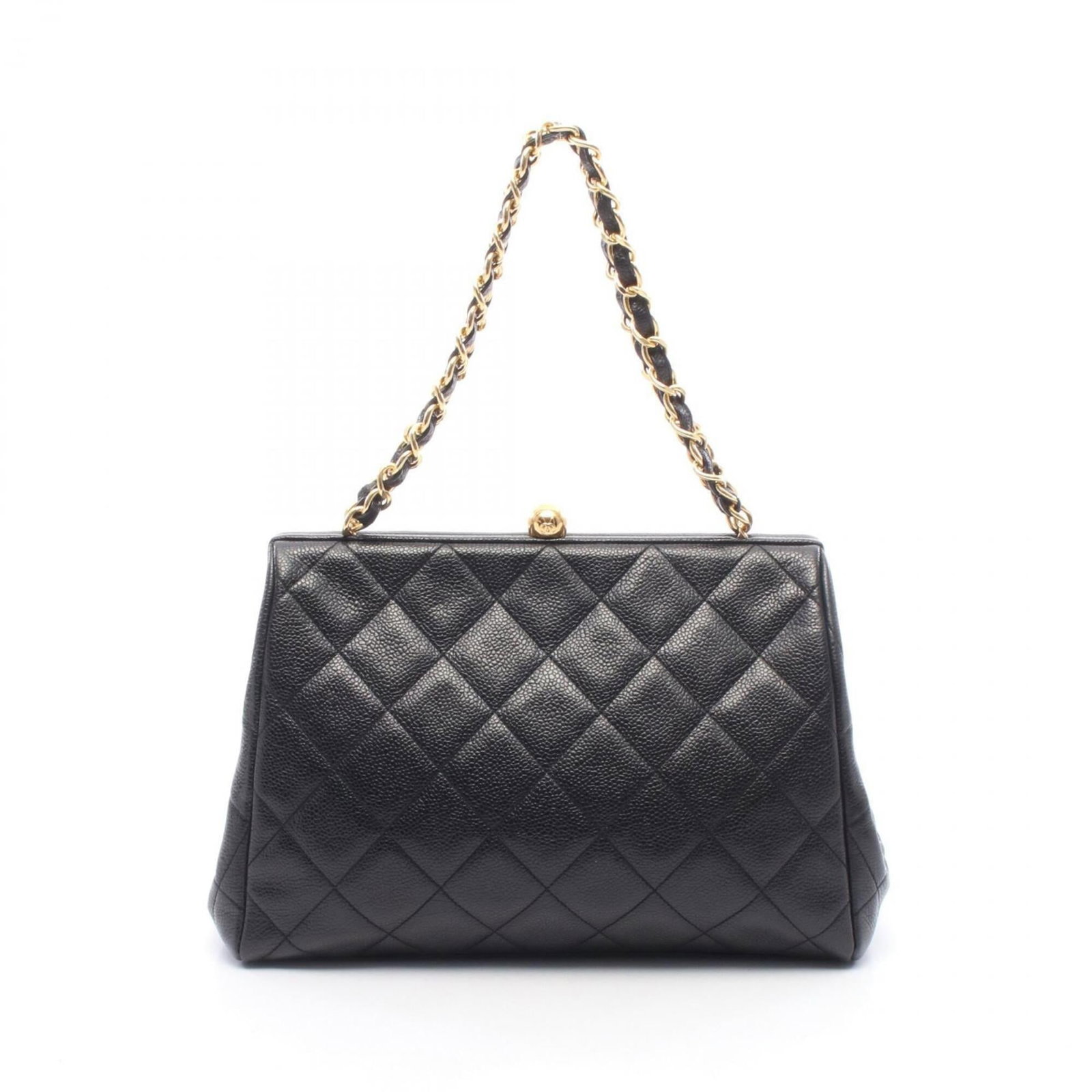 Calfskin Handbag Chanel: Calfskin Handbag Chanel Calfskin Handbag Chanel is made from Grained Calfskin, a high-quality material known for its durability and luxurious feel. The bag's sleek design and classic style make it a