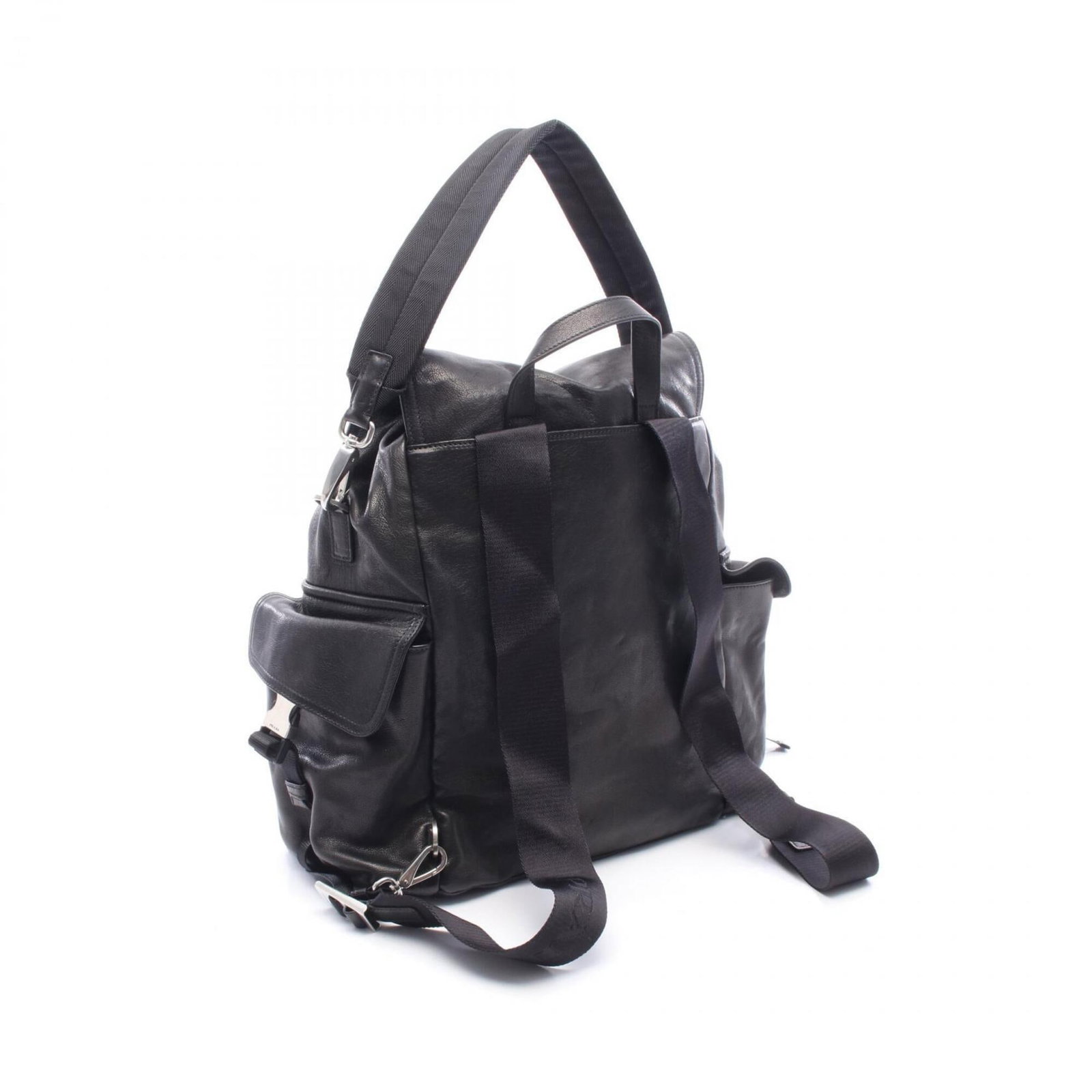 Handbag Leather Backpack Prada - 2