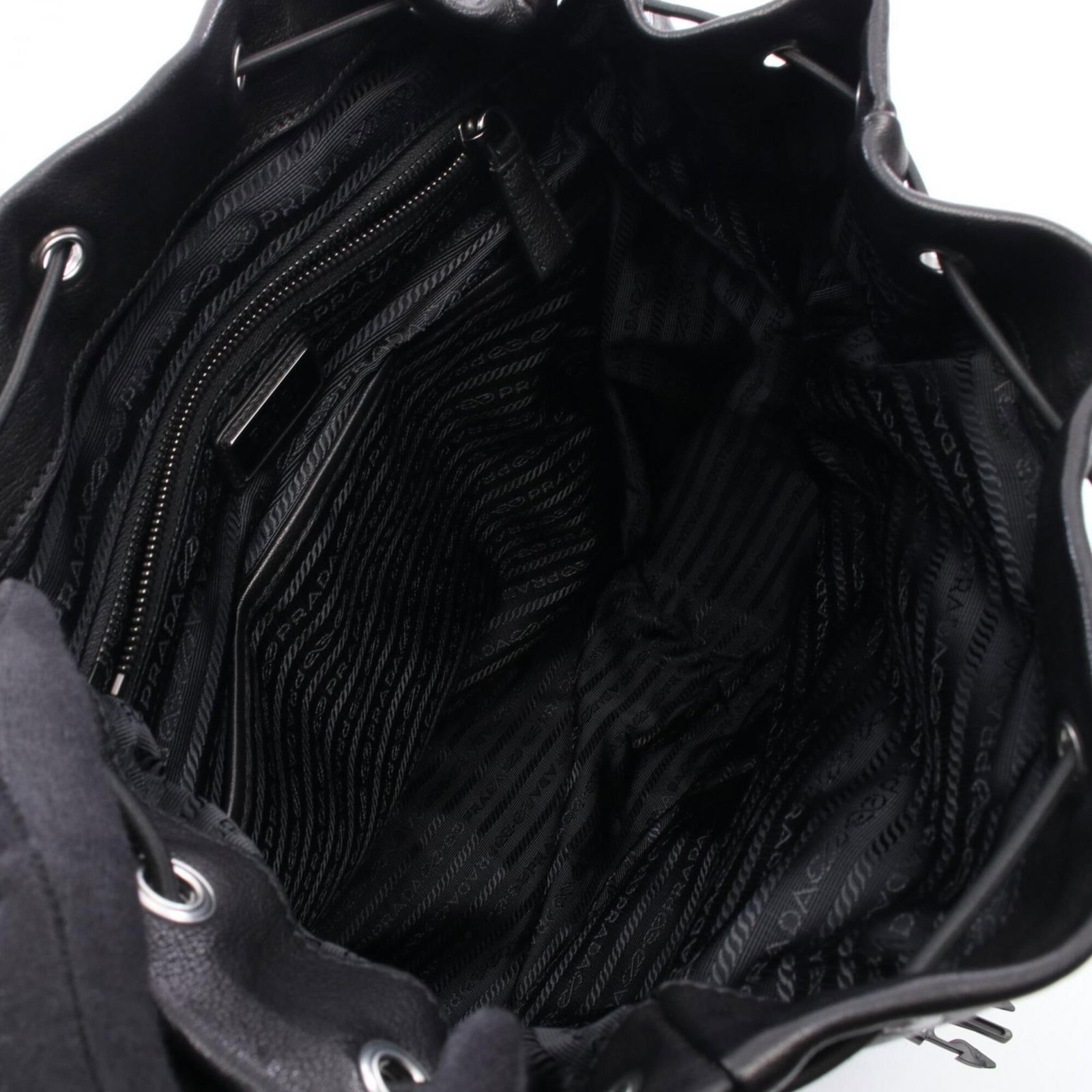 Handbag Leather Backpack Prada - 3