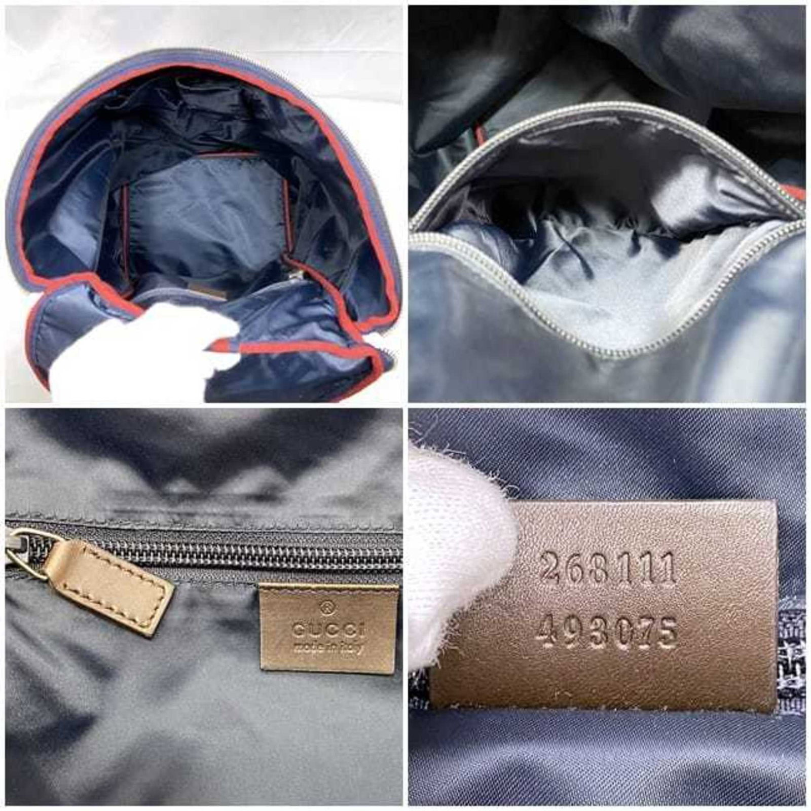 Nylon Leather Backpack Gucci - 10