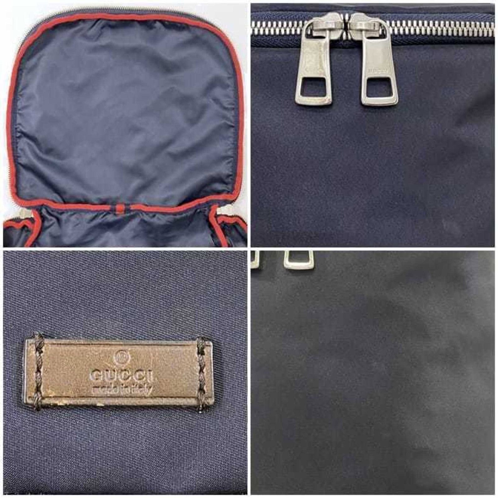 Nylon Leather Backpack Gucci - 11