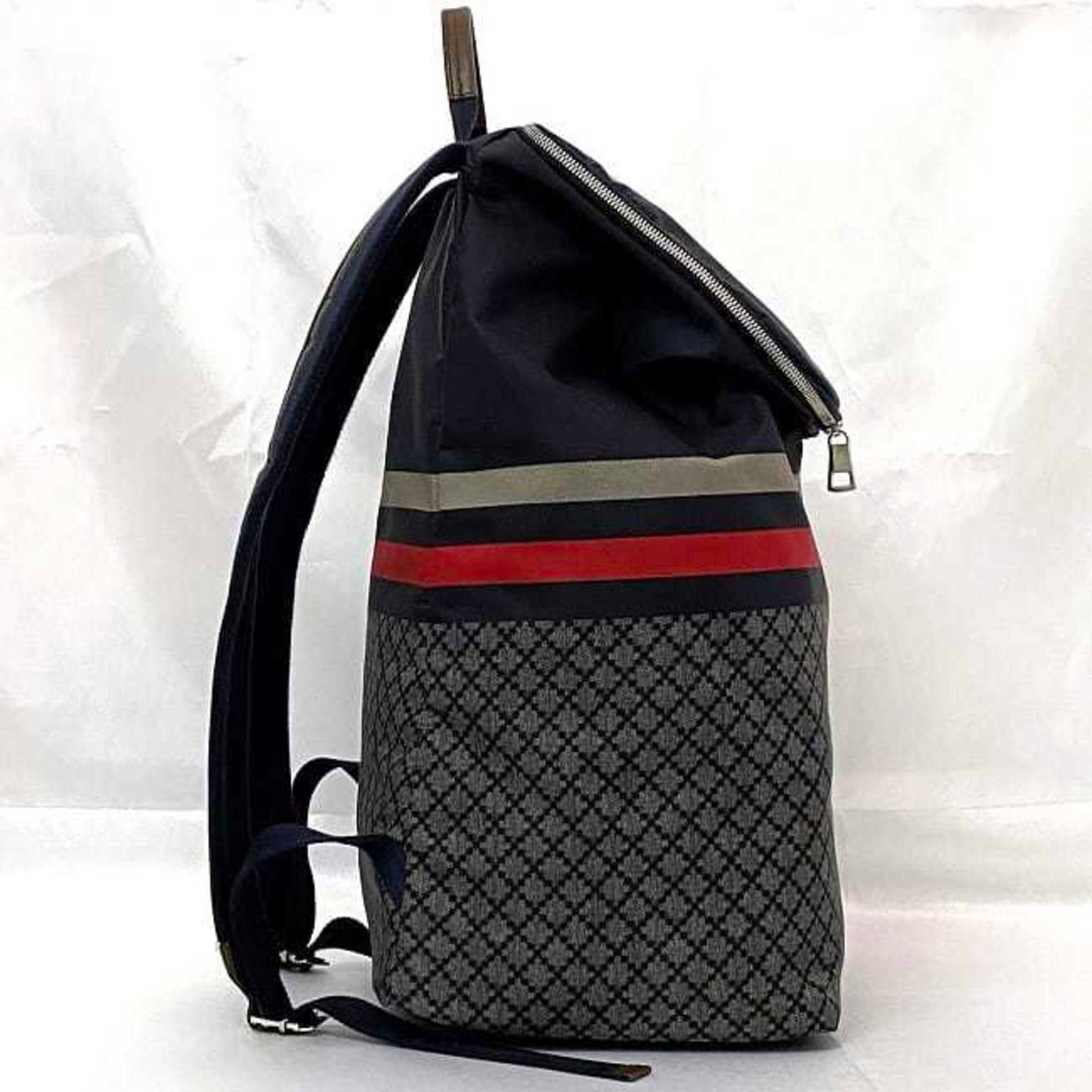 Nylon Leather Backpack Gucci - 3