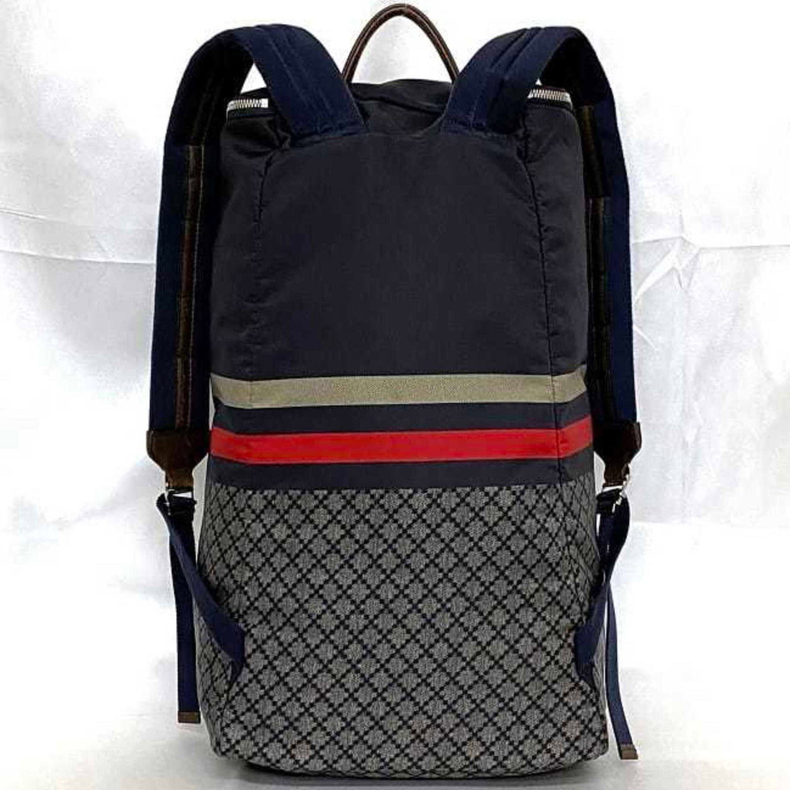 Nylon Leather Backpack Gucci - 5