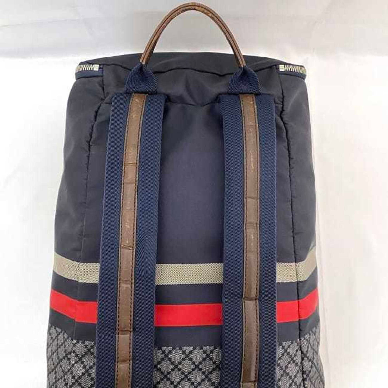 Nylon Leather Backpack Gucci - 7