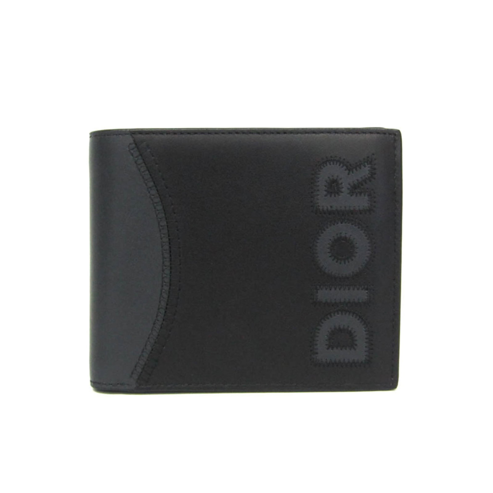Dior Christian Wallet Leather Bi: Dior Christian Wallet Leather Bi The Dior Christian Wallet Leather Bi is a sleek, black leather bi-fold wallet with a dark gray interior, perfect for everyday use. Its open design features multiple