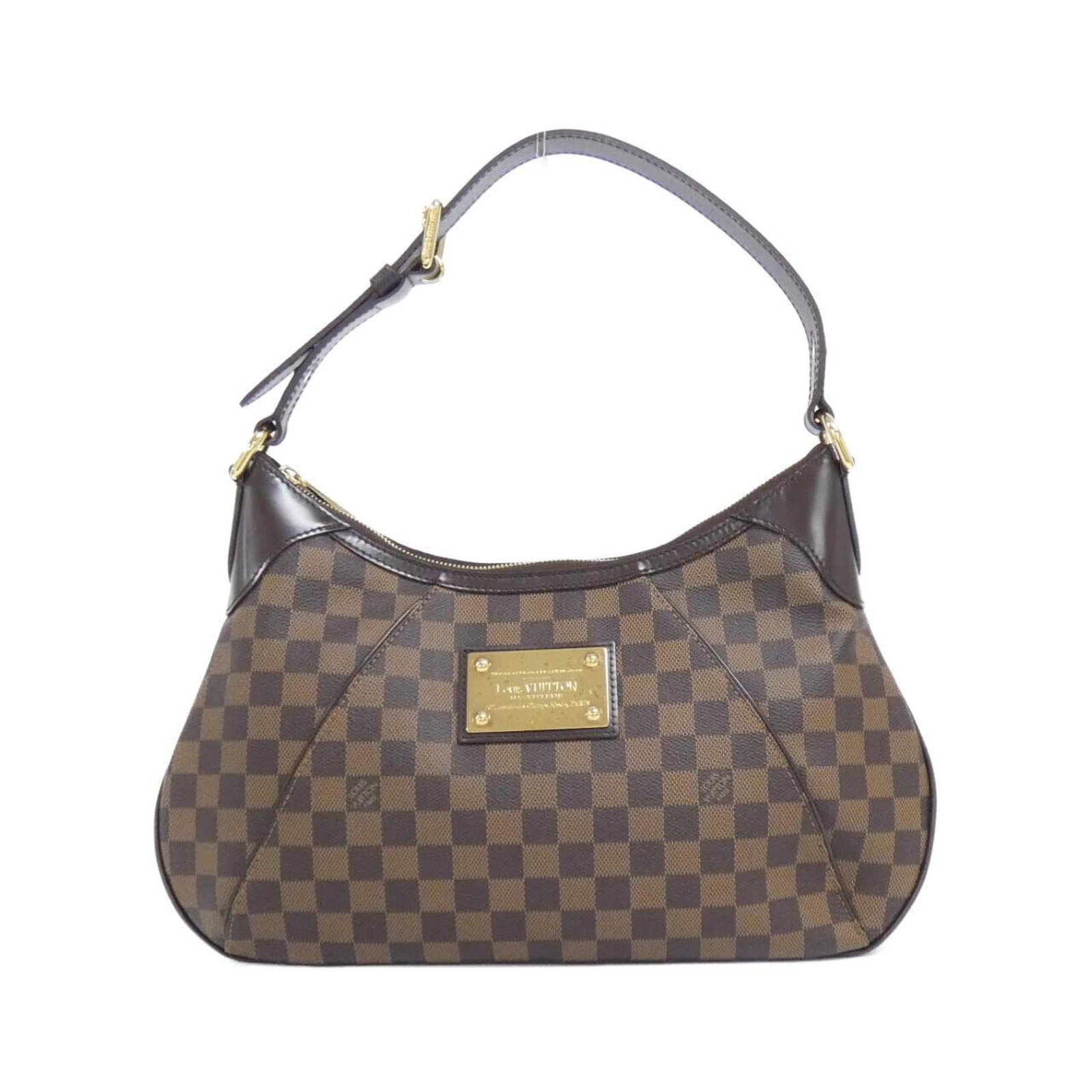 Canvas Coated Louis Vuitton Bag Shoulder: Canvas Coated Louis Vuitton Bag Shoulder Coated canvas construction provides durability and a unique texture to this Louis Vuitton shoulder bag, while its brown color and classic design make it a