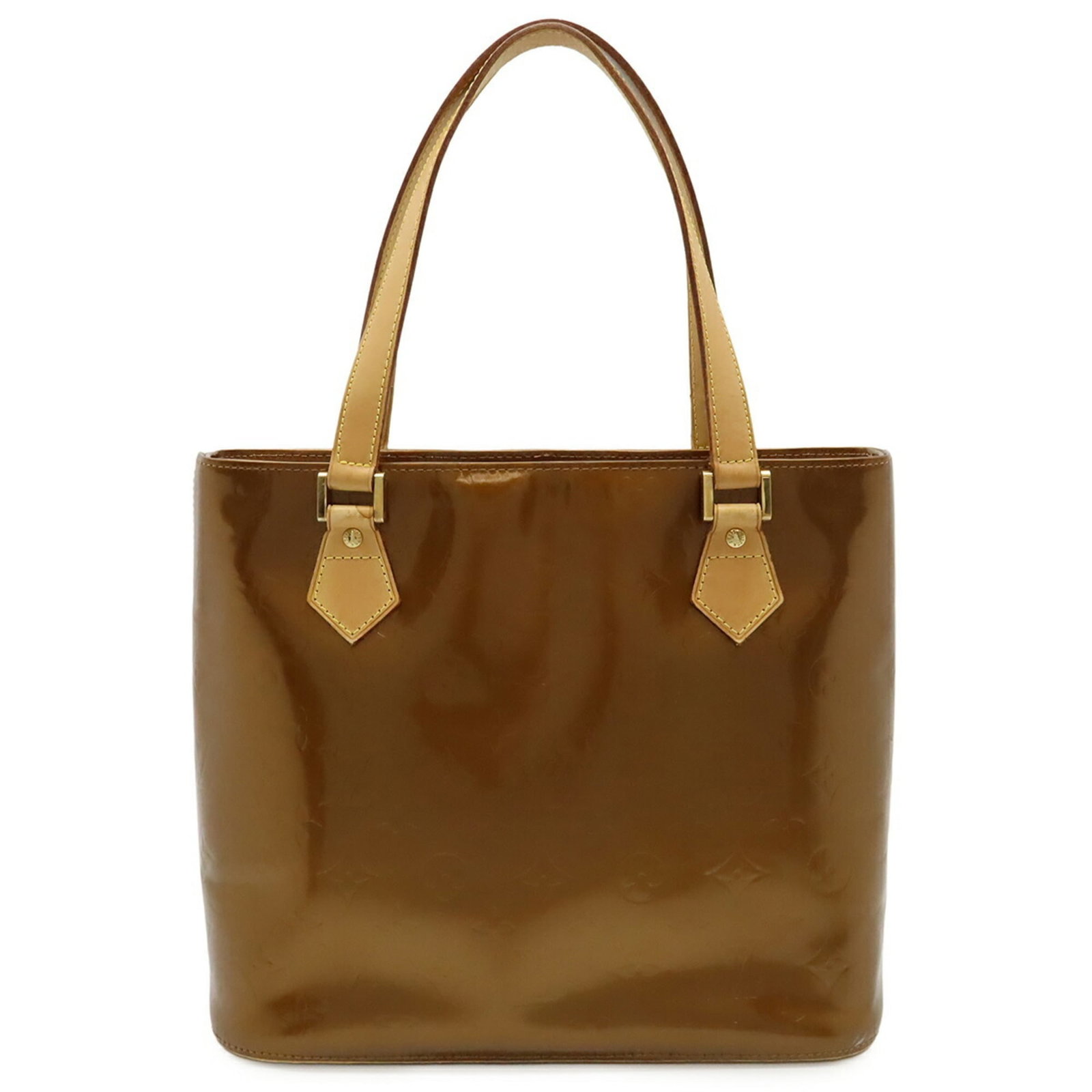 Shoulder Bag Tote Bag by Louis Vuitton: Shoulder Bag Tote Bag by Louis Vuitton Bronze Monogram Vernis shoulder bag by Louis Vuitton, featuring the iconic Monogram pattern in a rich bronze hue. This stylish tote bag measures 25.5cm x 29cm x 