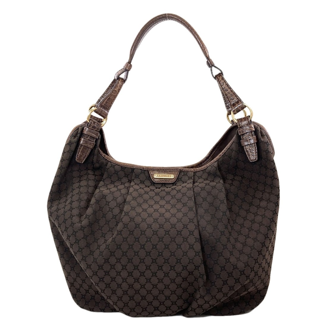 Canvas Belt Bag Macadam Celine One Shoulder: Canvas Belt Bag Macadam Celine One Shoulder Canvas Belt Bag Macadam Celine One Shoulder - A stylish shoulder bag with a canvas exterior in brown, bearing a signature. This Celine design features a one
