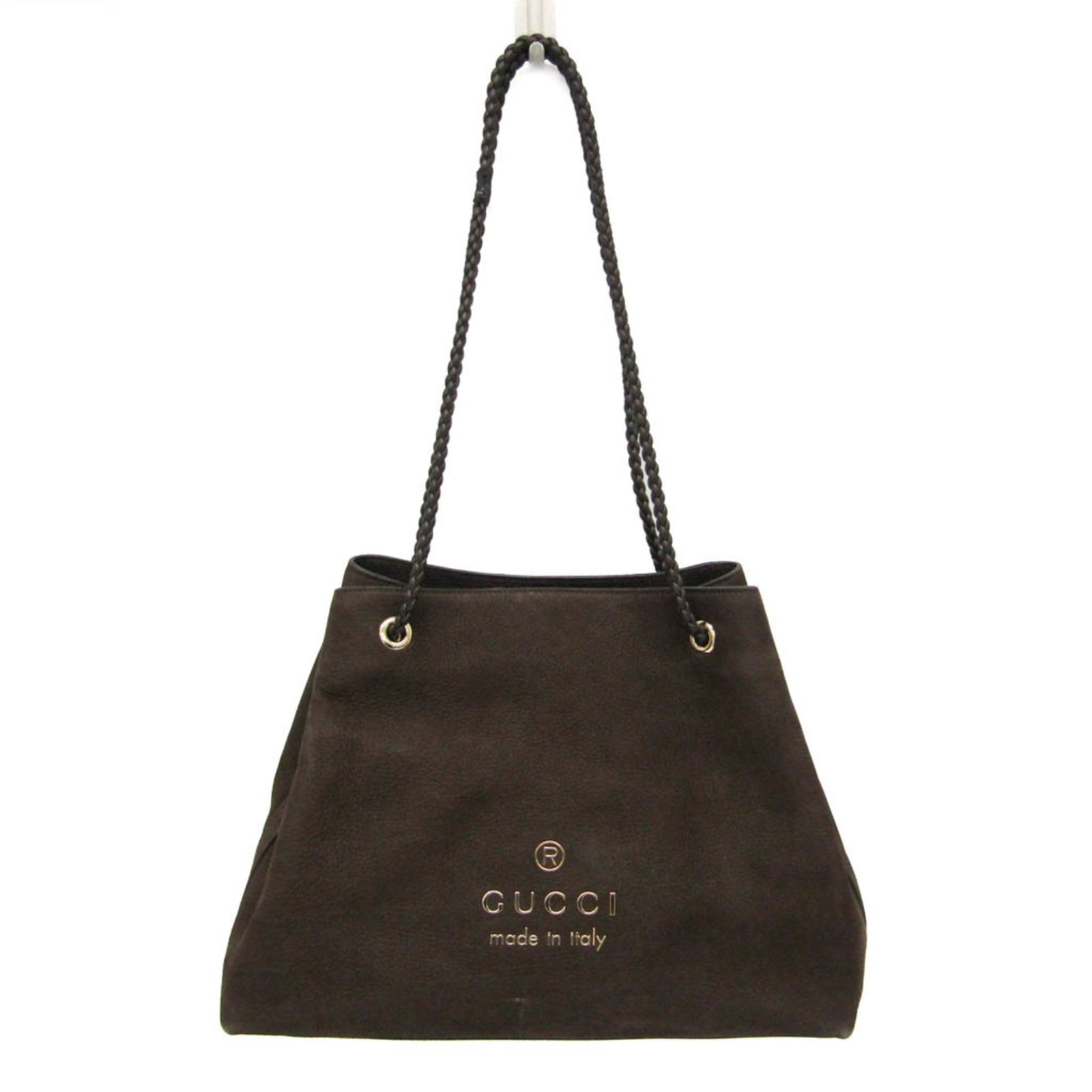 Gucci Tote Bag Leather: Gucci Tote Bag Leather Dark brown Gucci Tote Bag Leather, made from high-quality Nubuck leather, features a zipper pocket and open pocket for storage, with a sturdy strap length of 76cm. Weighing 660g