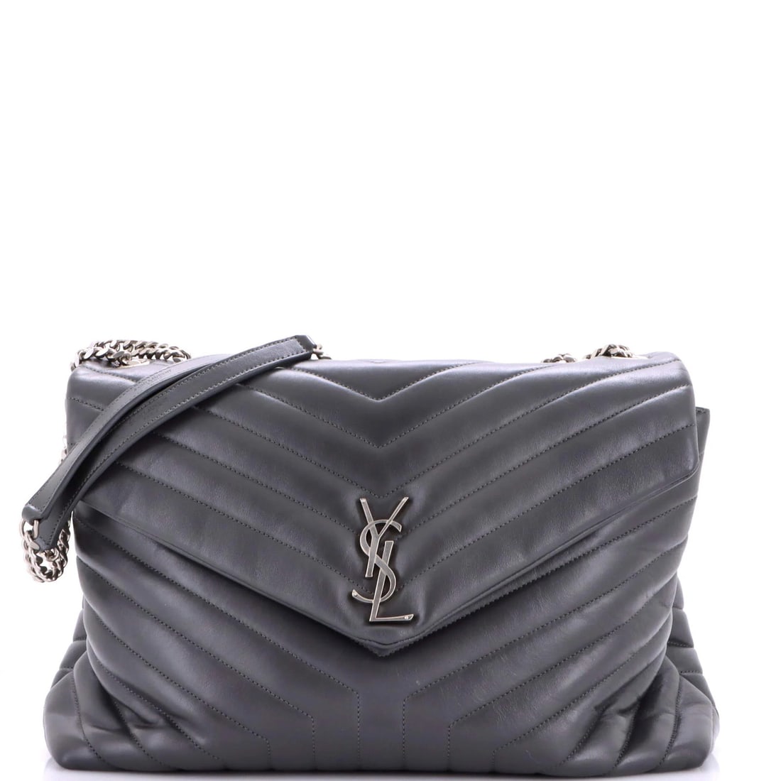 Saint Laurent Loulou Shoulder Bag Matelasse Chevron Leather Large: Saint Laurent Loulou Shoulder Bag Matelasse Chevron Leather Large The Saint Laurent Loulou Shoulder Bag Matelasse Chevron Leather Large is a stylish and spacious shoulder bag with a distinctive matela