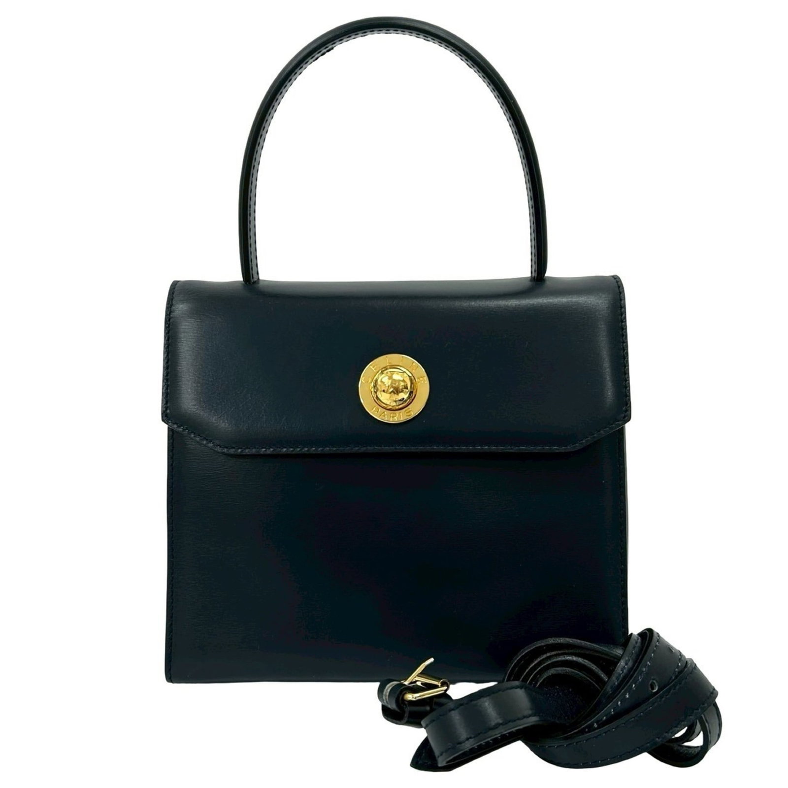 Handbag Leather Shoulder Bag Celine: Handbag Leather Shoulder Bag Celine Black Celine Leather Shoulder Bag with Dust Bag and Adjustable Shoulder Strap. This sleek and sophisticated shoulder bag features high-quality leather construction