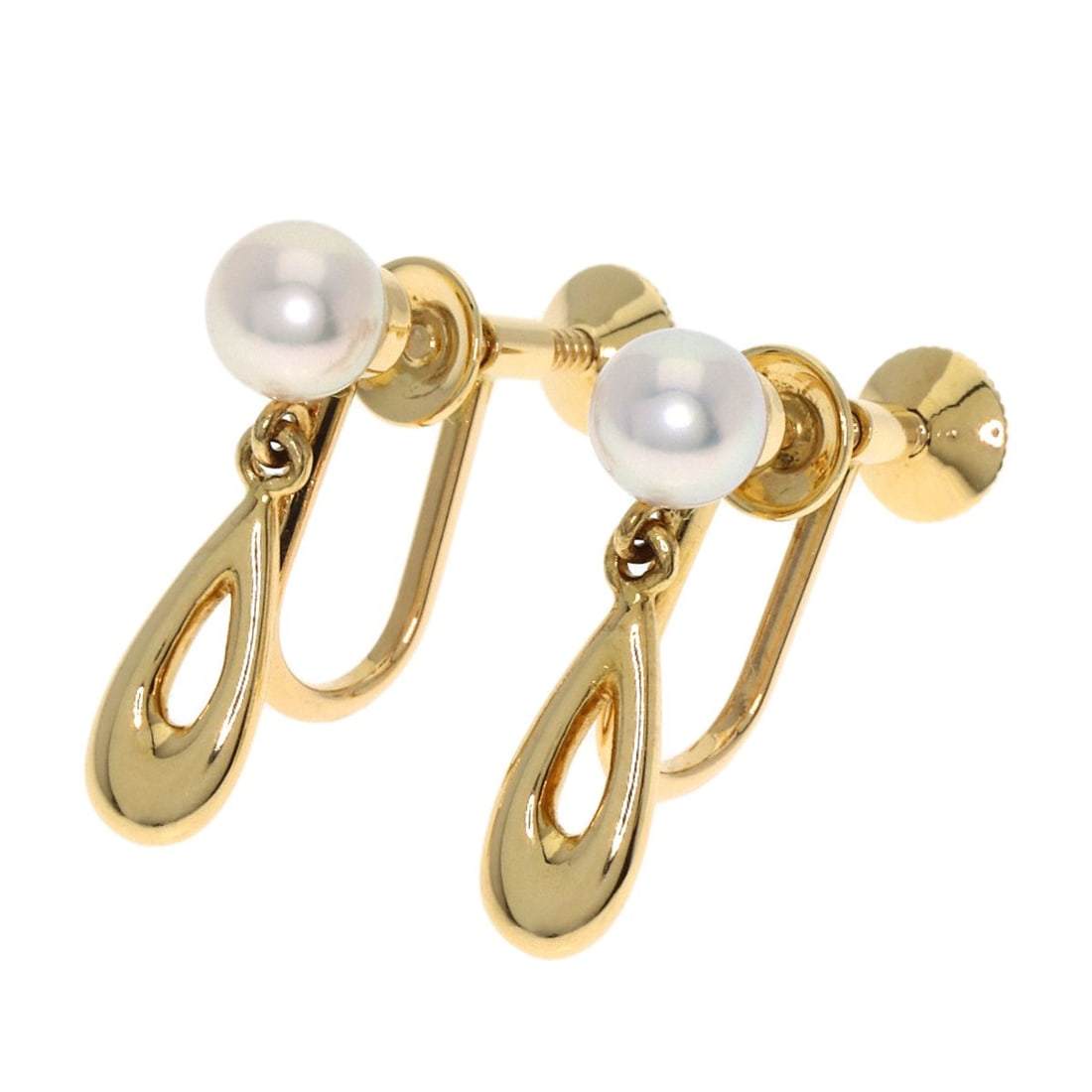 K18 Yellow Gold Mikimoto Pearl Earring: K18 Yellow Gold Mikimoto Pearl Earring K18 Yellow Gold Mikimoto Pearl Earring boasts a luxurious gold finish and a high-quality pearl, crafted from K18 gold for a premium look and feel. This elegant