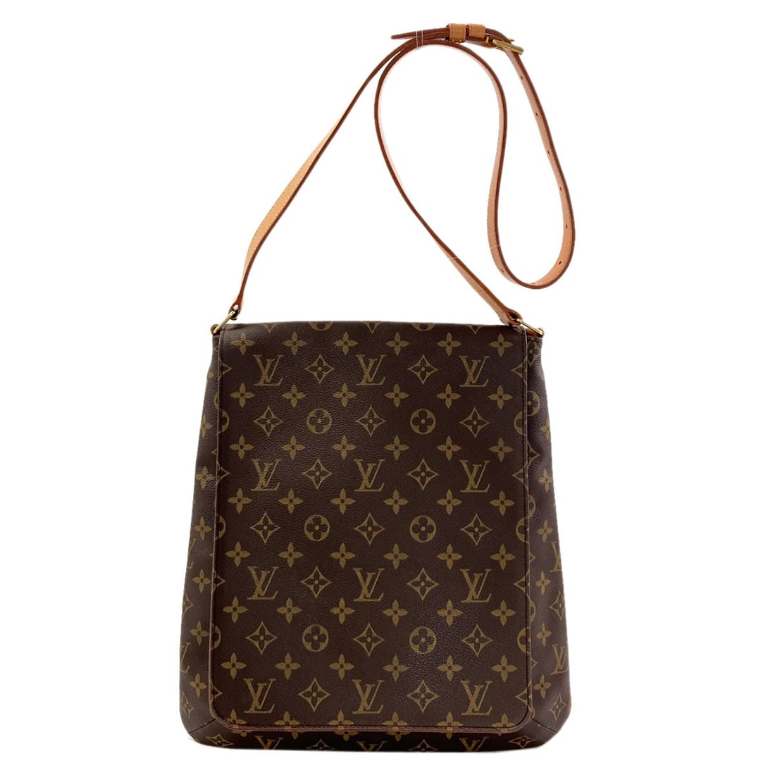 Monogram Canvas Louis Vuitton Muset M51256 Shoulder Bag: Monogram Canvas Louis Vuitton Muset M51256 Shoulder Bag Monogram canvas exterior, a signature Louis Vuitton style, and a classic brown color make this shoulder bag a timeless piece. Measuring 13.4