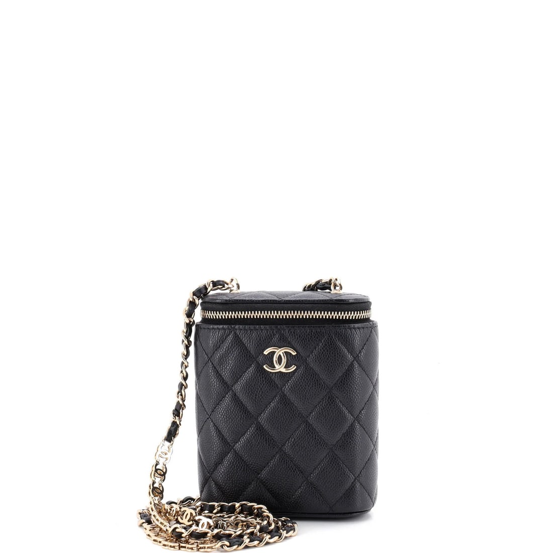 Chanel Classic Vertical Quilted Caviar Mini Case: Chanel Classic Vertical Quilted Caviar Mini Case The Chanel Classic Vertical Quilted Caviar Mini Case is a timeless and elegant accessory, featuring a sleek black leather exterior with a quilted cavia