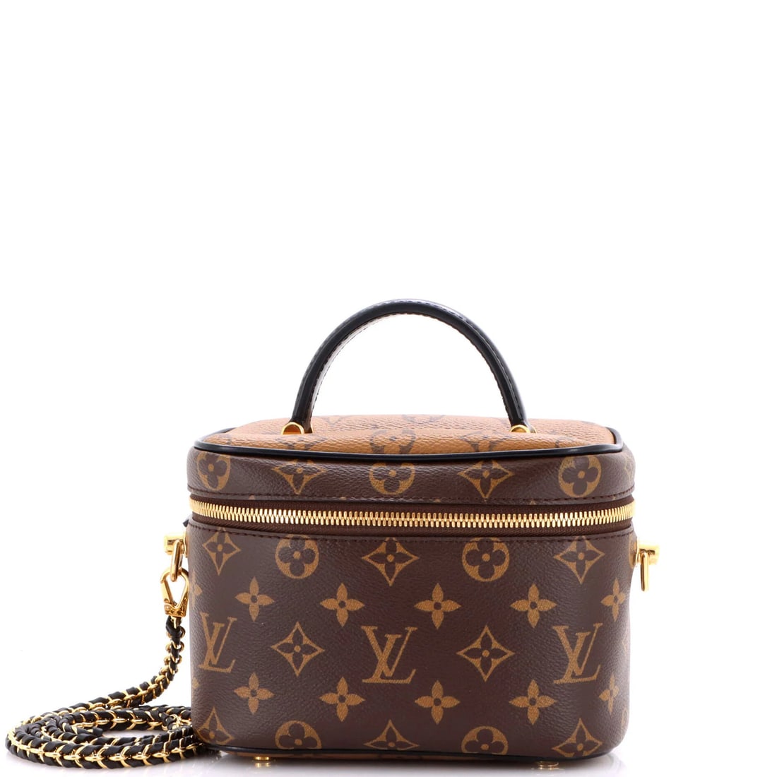 Vanity Handbag Canvas Monogram Reverse Louis Vuitton: Vanity Handbag Canvas Monogram Reverse Louis Vuitton Vanity Handbag Canvas Monogram Reverse Louis Vuitton - A stylish and classic design, this Louis Vuitton handbag features a brown canvas exterior wi