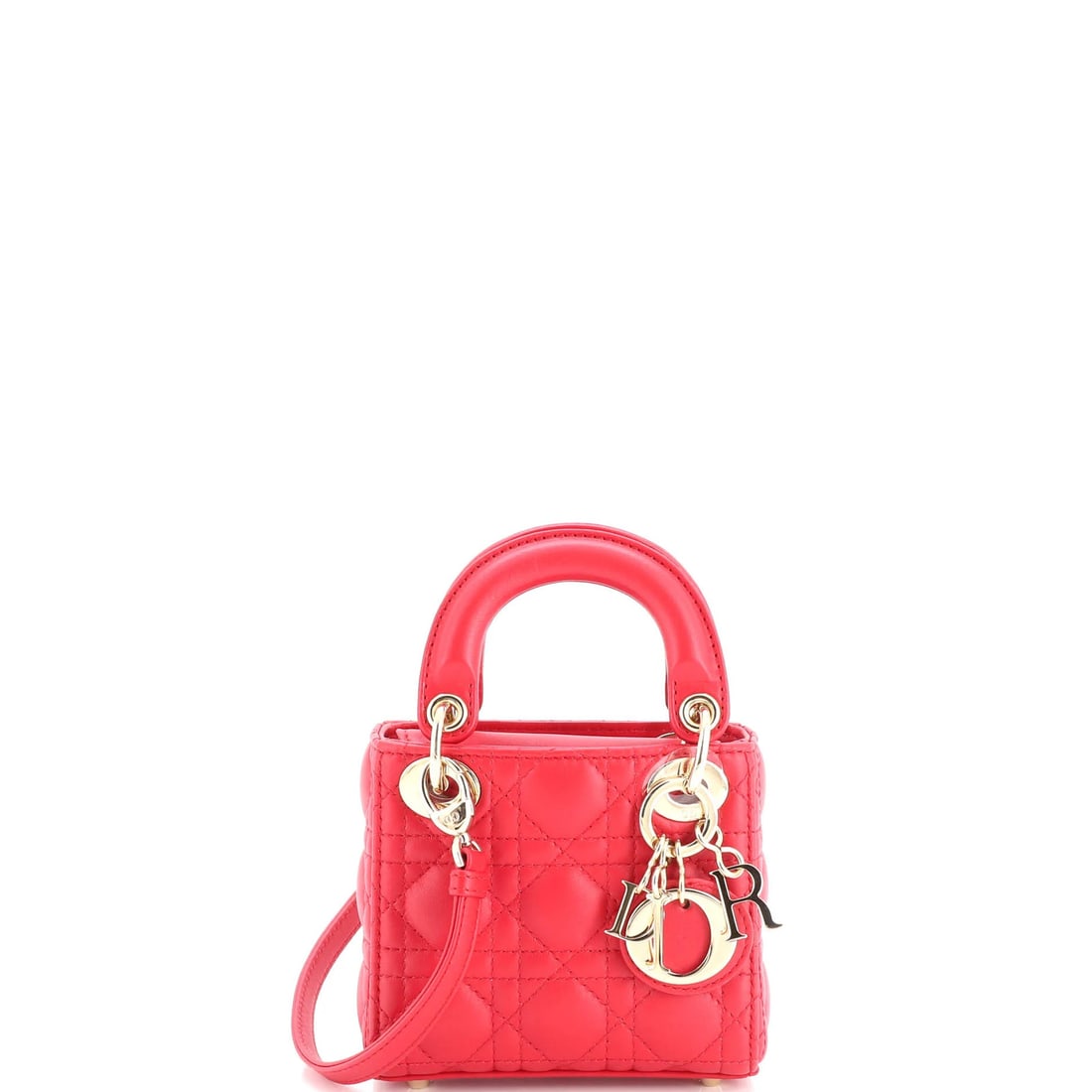 Lady Dior Bag Cannage Quilt Lambskin Christian Micro (1 of 5)