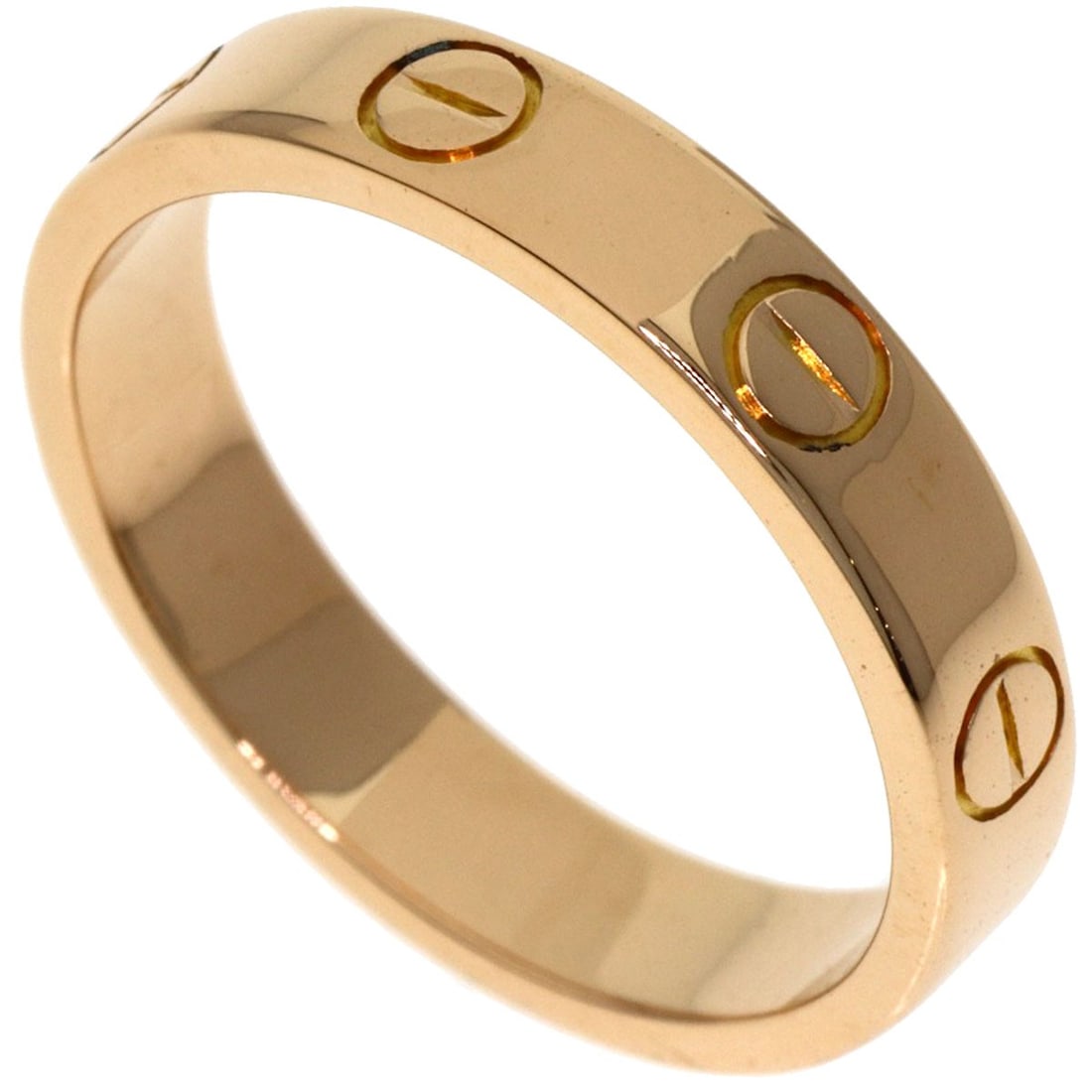 Cartier Mini Love Ring #50 Ring K18 Pink Gold: Cartier Mini Love Ring #50 Ring K18 Pink Gold Cartier Mini Love Ring #50 is a stunning K18 pink gold ring featuring a signature. Made from 18k pink gold, this ring boasts a classic design with a gold