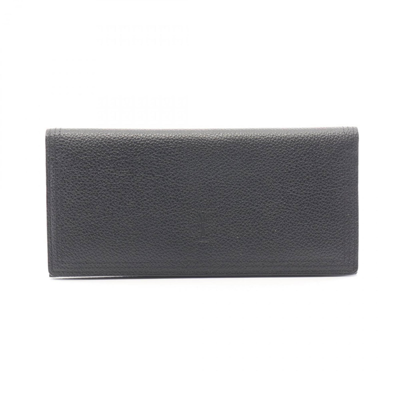 Yves Saint Laurent Long Wallet (Bi-Fold) Leather: Yves Saint Laurent Long Wallet (Bi-Fold) Leather The Yves Saint Laurent Long Wallet in black leather features a sleek bi-fold design, perfect for everyday use. Made from high-quality leather, this