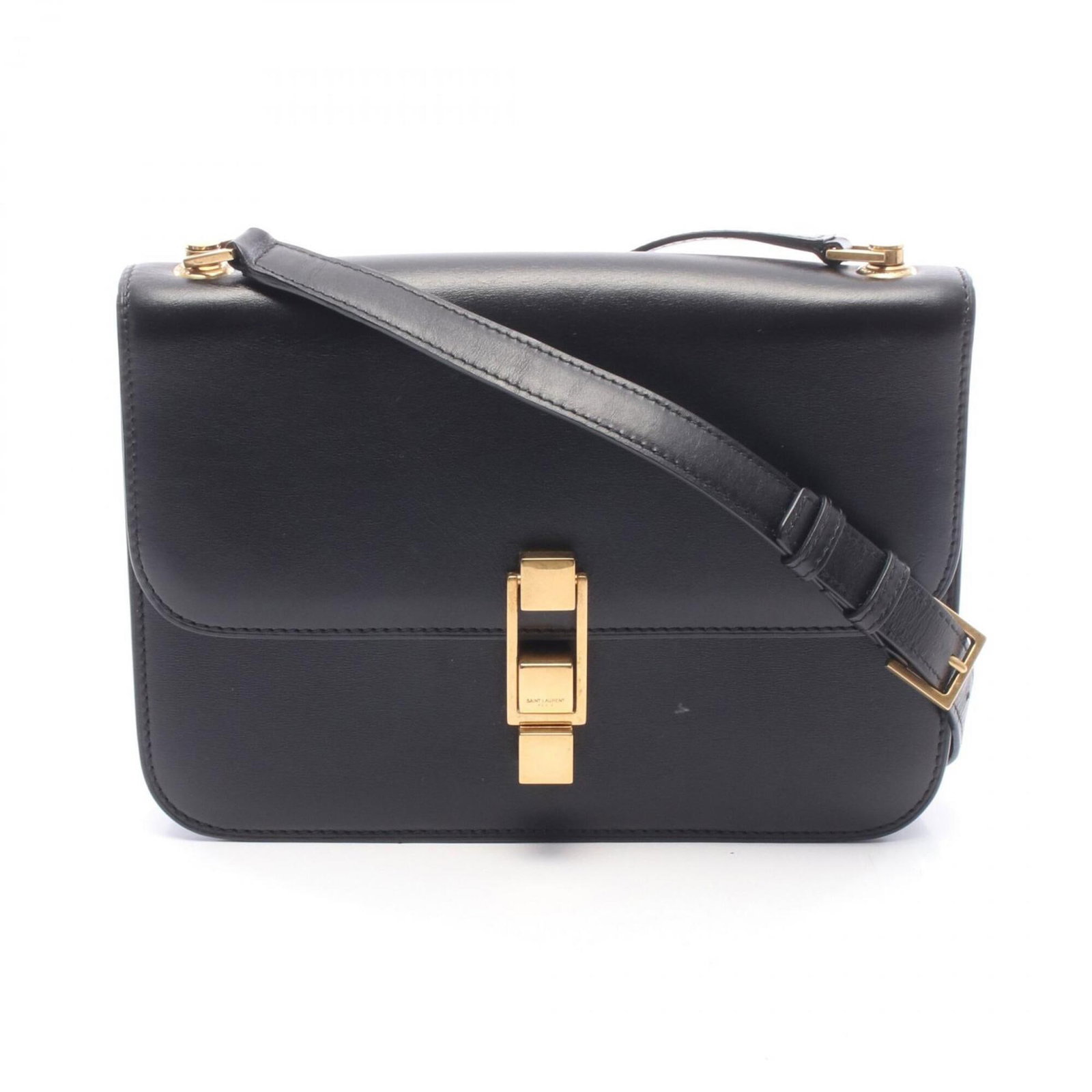 Saint Laurent Handbag Shoulder Bag Leather: Saint Laurent Handbag Shoulder Bag Leather This sleek Saint Laurent shoulder bag is crafted from high-quality leather, offering a sophisticated and timeless design. Measuring 17cm x 23cm x 6.5cm, it