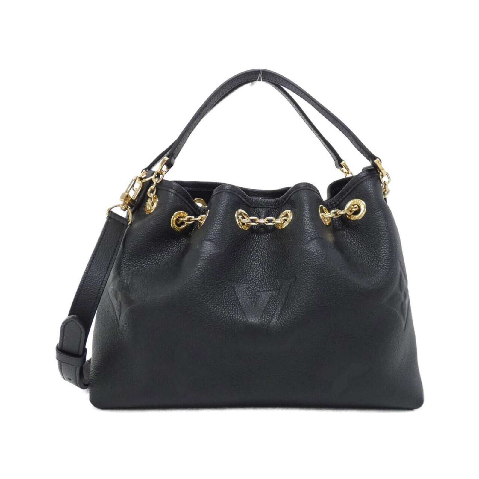 Handbag Leather Louis Vuitton: Handbag Leather Louis Vuitton Handbag Leather Louis Vuitton, M47209, features a classic design with a black calfskin material, measuring 20cm x 28cm x 11cm. This stylish handbag boasts a timeless look
