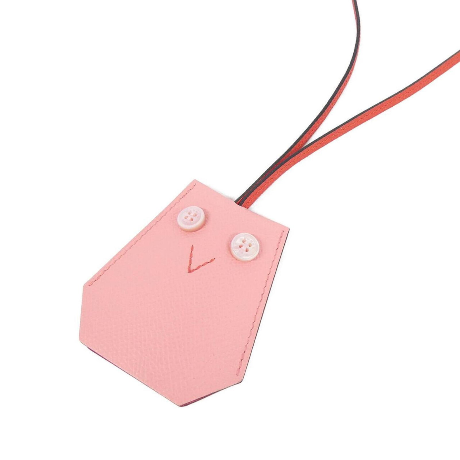 Epsom Leather by Hermes: Epsom Leather by Hermes Epsom Leather by Hermes is a stylish Clochette featuring Epsom leather in a vibrant Rose confetti color. Measuring 8cm x 7cm x 3.14'' x 2.75'', this compact accessory boasts a