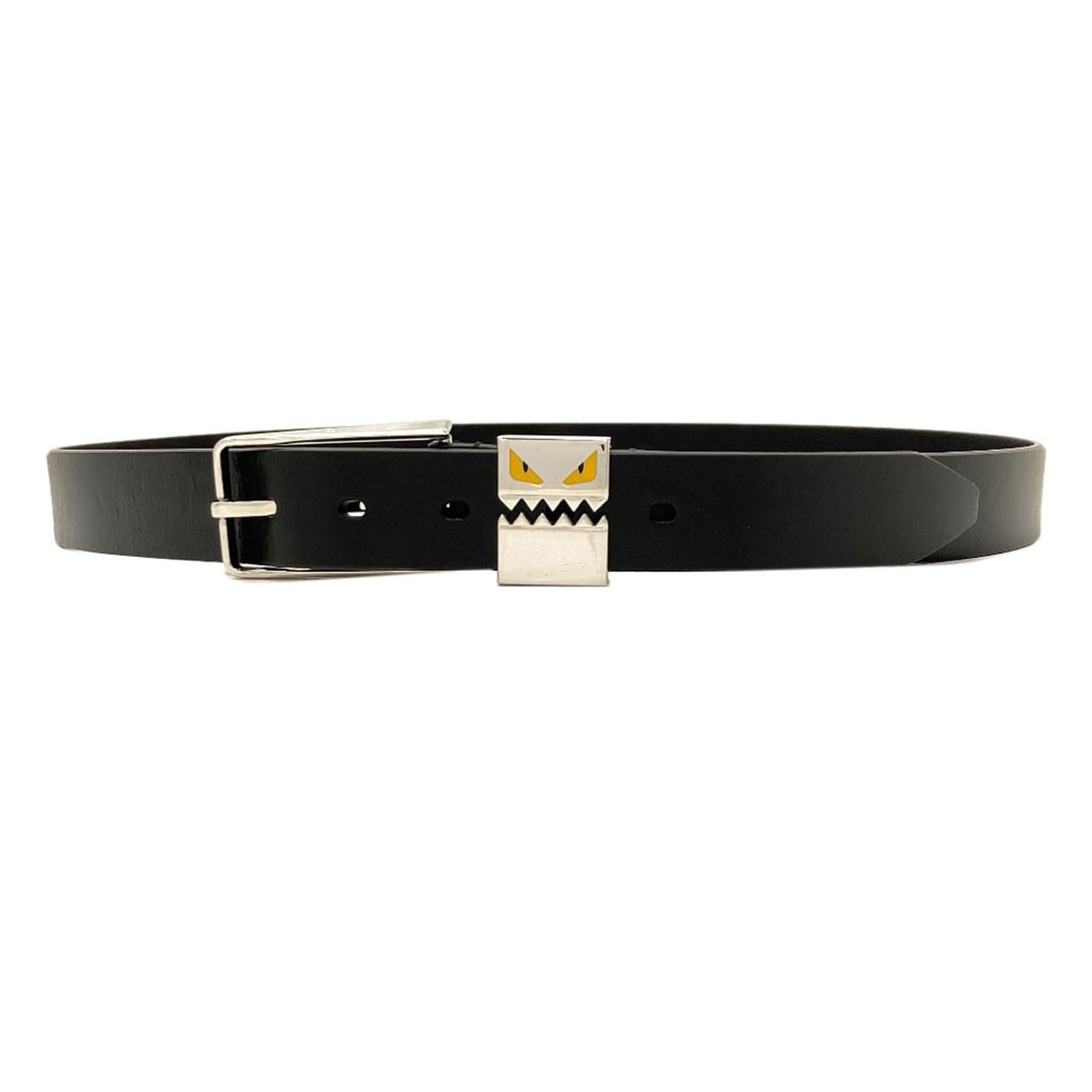 Monster Belt Leather Fendi: Monster Belt Leather Fendi Black Monster Belt Leather Fendi. Made from high-quality leather, this belt features a sleek black exterior with a signature. The Fendi style adds a touch of sophistication