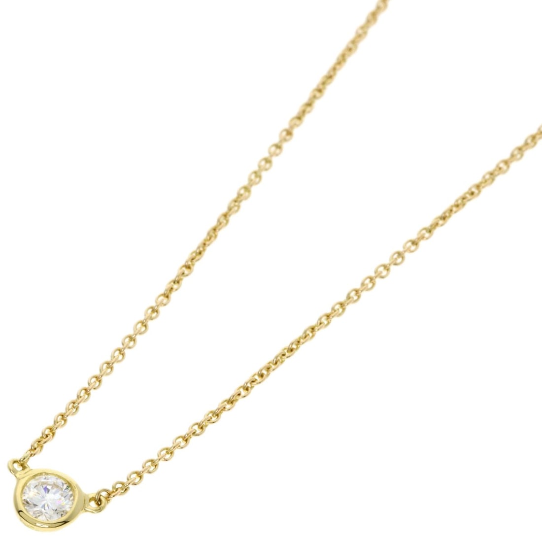Tiffany&Co. By The Yard Diamond Necklace K18 Yellow Gold: Tiffany&Co. By The Yard Diamond Necklace K18 Yellow Gold K18 Yellow Gold Diamond Necklace by Tiffany&Co. stands out with its striking gold metal and exceptional diamond centerpiece, crafted from high-