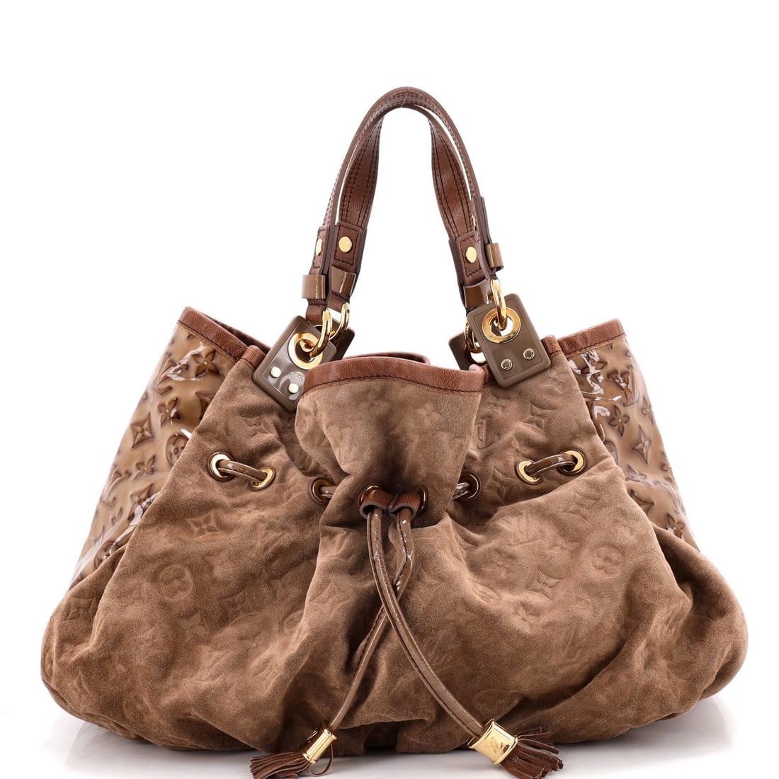 Handbag Monogram Suede Patent Louis Vuitton Irene (1 of 6)