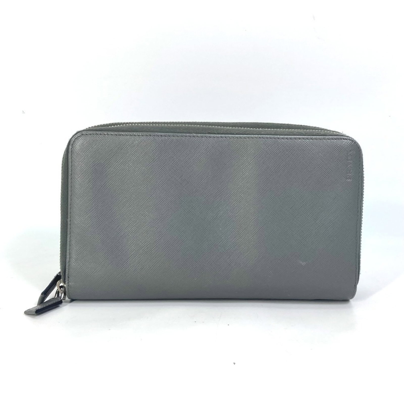 Prada Long Wallet (Bi-Fold) Saffiano: Prada Long Wallet (Bi-Fold) Saffiano The Prada Long Wallet (Bi-Fold) Saffiano is a sleek, gray bi-fold wallet made from high-quality Saffiano material, measuring 11.5cm x 20.5cm. Its durable construct