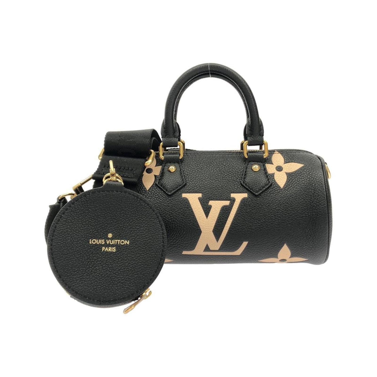 Shoulder Bag Leather Louis Vuitton: Shoulder Bag Leather Louis Vuitton The Louis Vuitton MPN M45980 shoulder bag is crafted from high-quality calf leather in a timeless beige and black color combination. Measuring 10.5cm x 19.5cm x 10.5