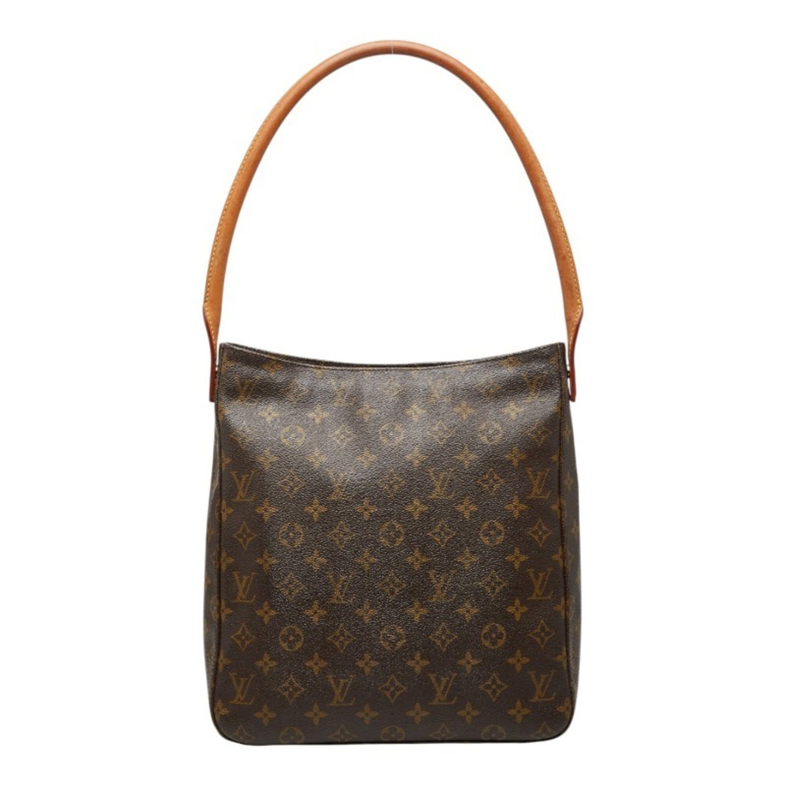 Handbag Leather Pvc Louis Vuitton Shoulder: Handbag Leather Pvc Louis Vuitton Shoulder This Louis Vuitton-inspired shoulder bag features a unique blend of PVC and leather materials, with a classic Monogram pattern. Measuring 31cm x 28cm x 10cm,