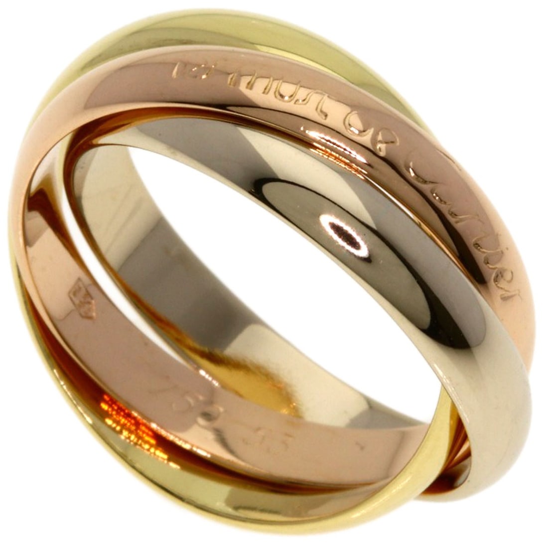 Cartier Trinity #53 Ring K18 Yellow Gold K18 White Gold (1 of 6)