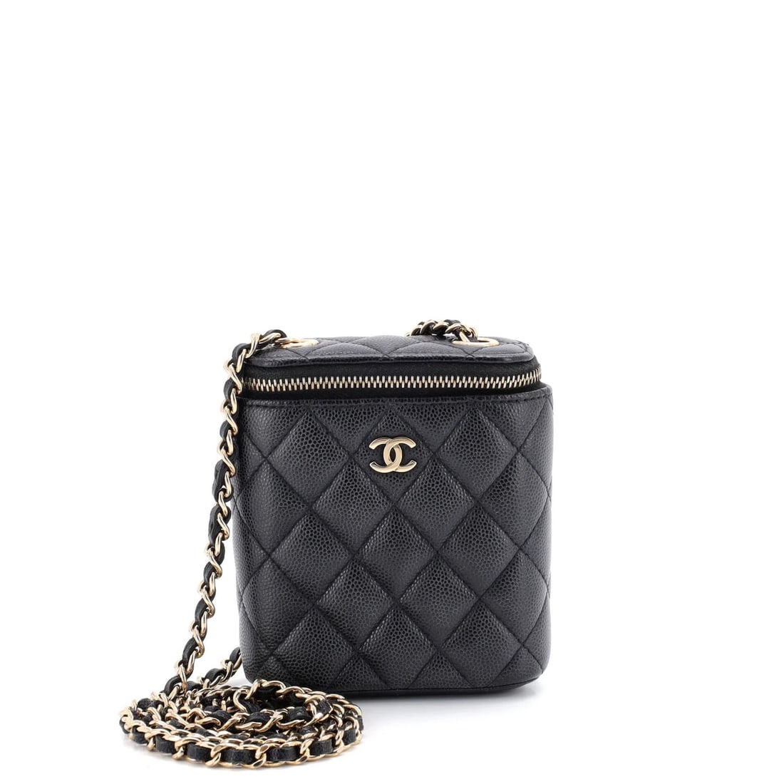 Chanel Classic Vertical Quilted Caviar Mini Case: Chanel Classic Vertical Quilted Caviar Mini Case The Chanel Classic Vertical Quilted Caviar Mini Case is a sleek and sophisticated accessory, featuring a black leather exterior with quilted details an