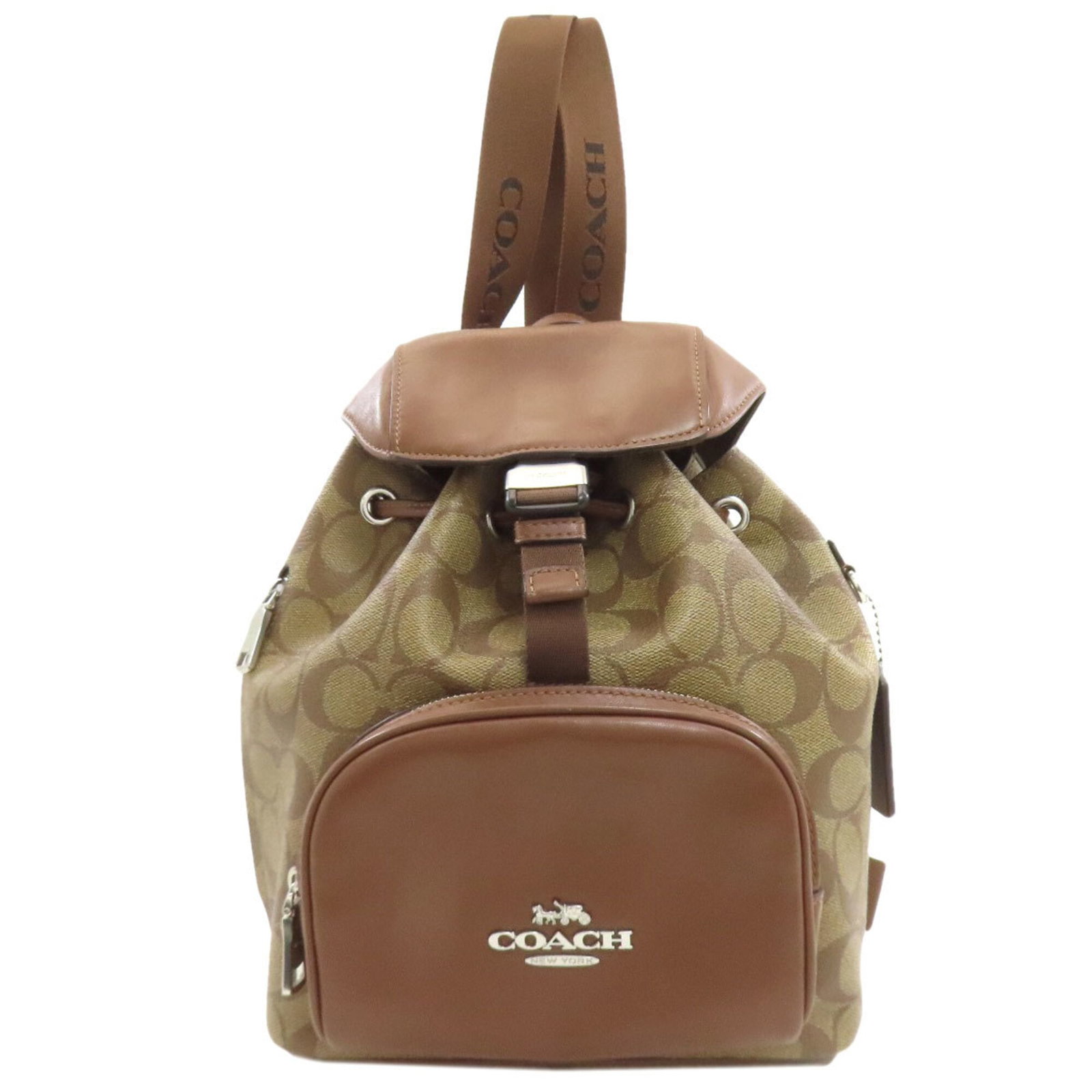 Pvc leather backpack coach