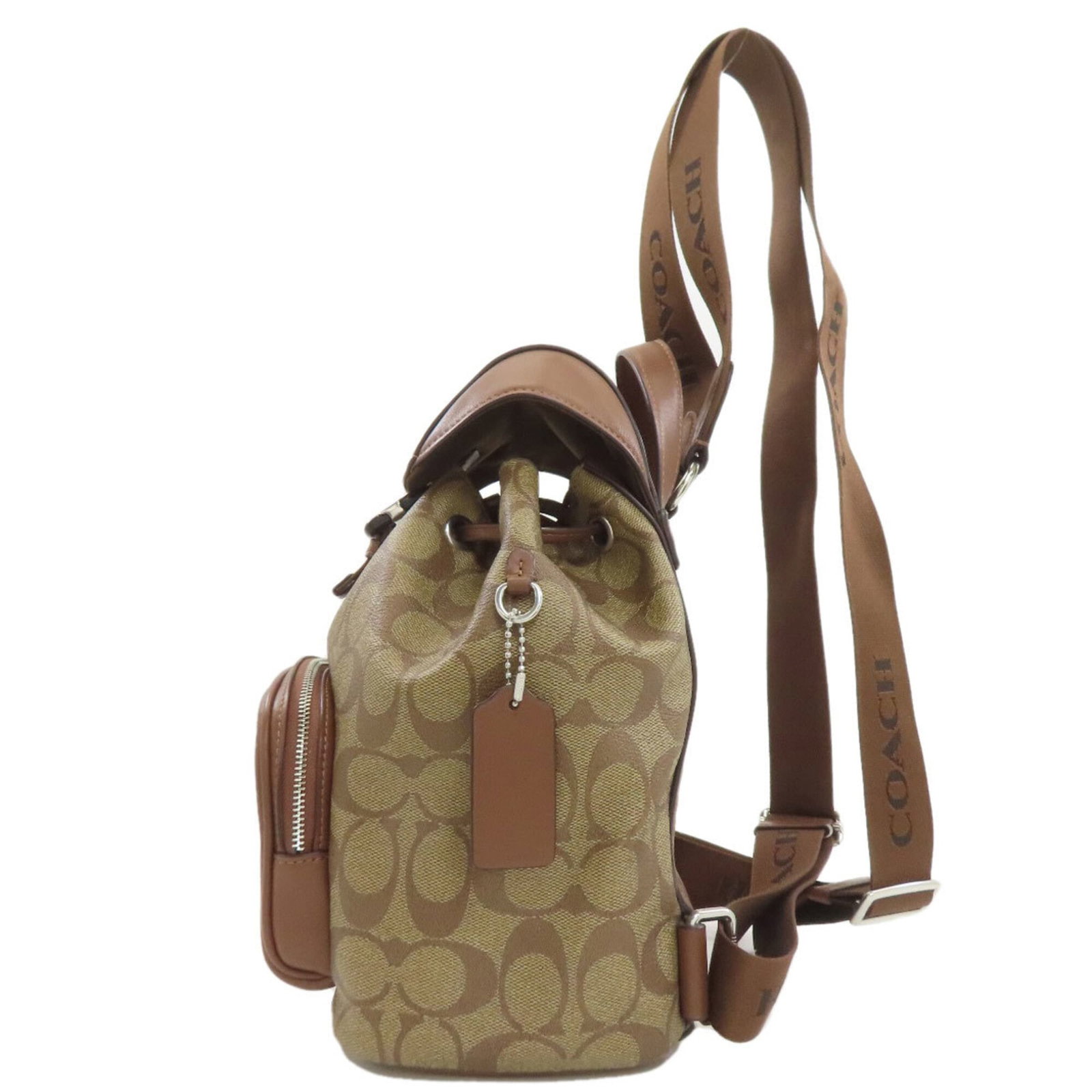 Pvc leather backpack coach - 3
