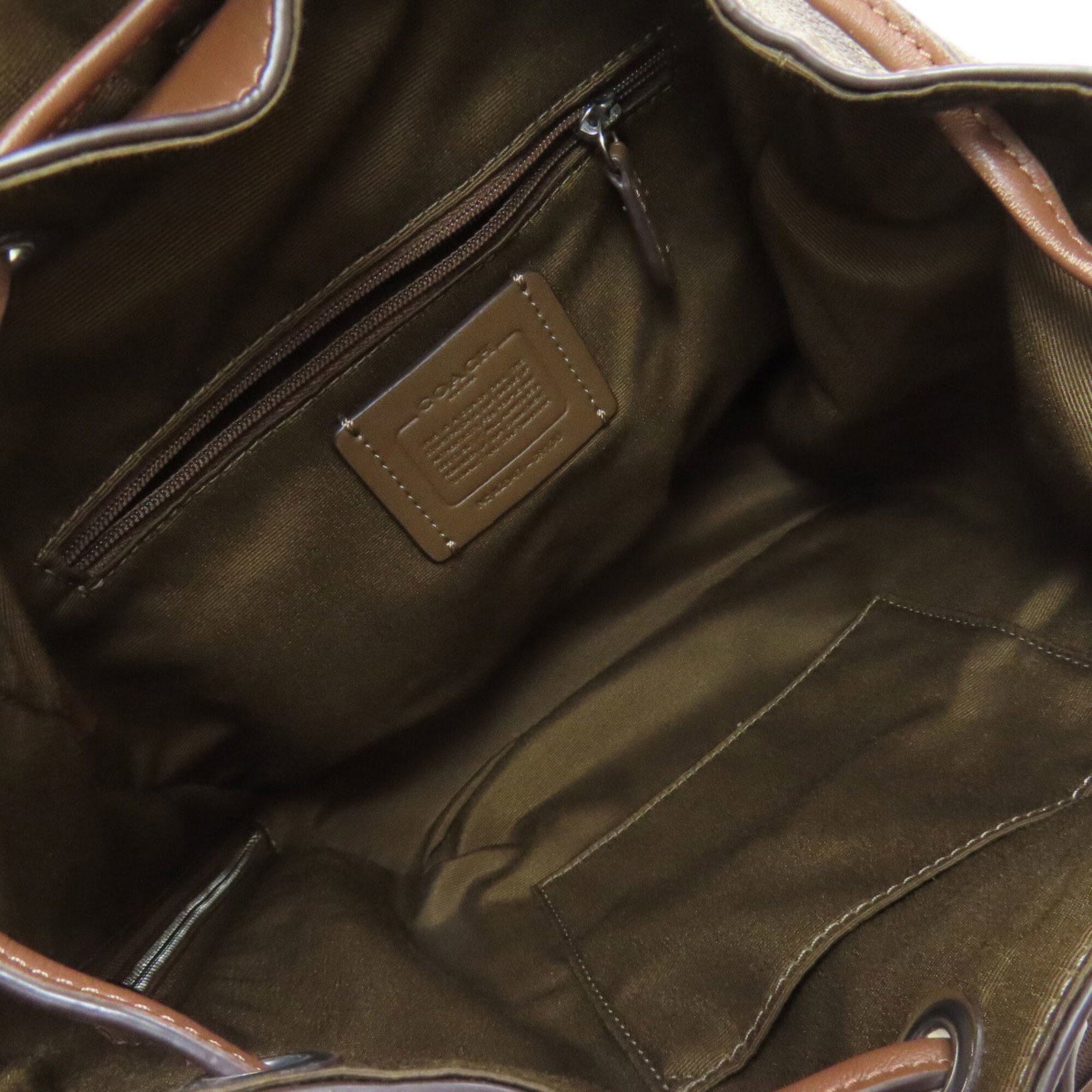 Pvc leather backpack coach - 5