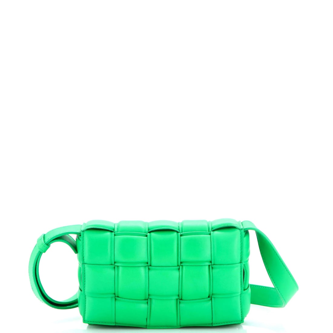 Veneta Cassette Intrecciato Leather Small Maxi Crossbody Padded Bag: Veneta Cassette Intrecciato Leather Small Maxi Crossbody Padded Bag Small, stylish, and padded, this Bottega Veneta Cassette Crossbody Bag boasts a beautiful Intrecciato leather exterior in green, add