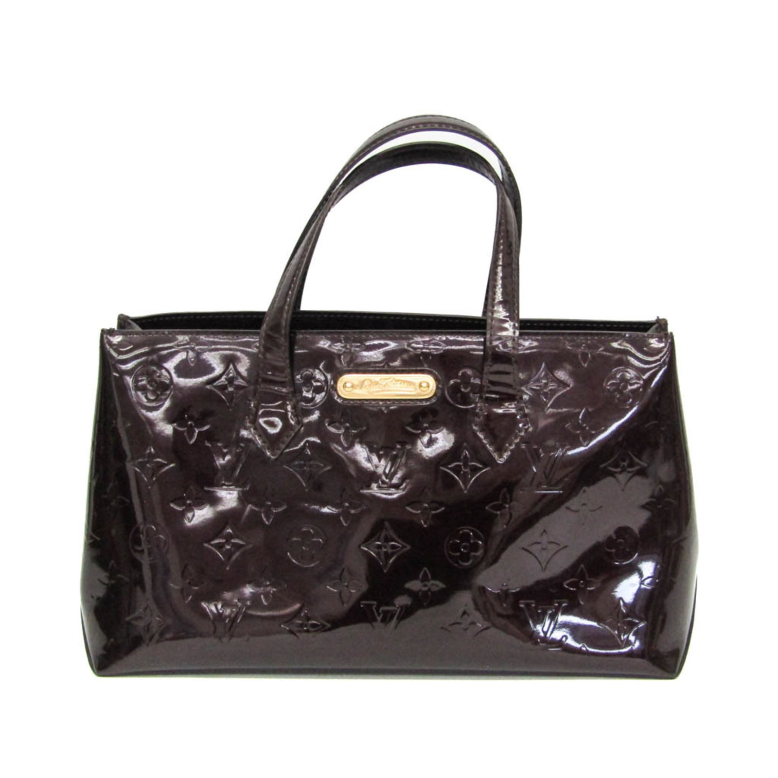 Vuitton Handbag Monogram Vernis Louis: Vuitton Handbag Monogram Vernis Louis Monogram Vernis Louis by Louis Vuitton, a stunning handbag featuring the iconic Monogram Vernis pattern in Amarante color. This stylish piece boasts a hook closur