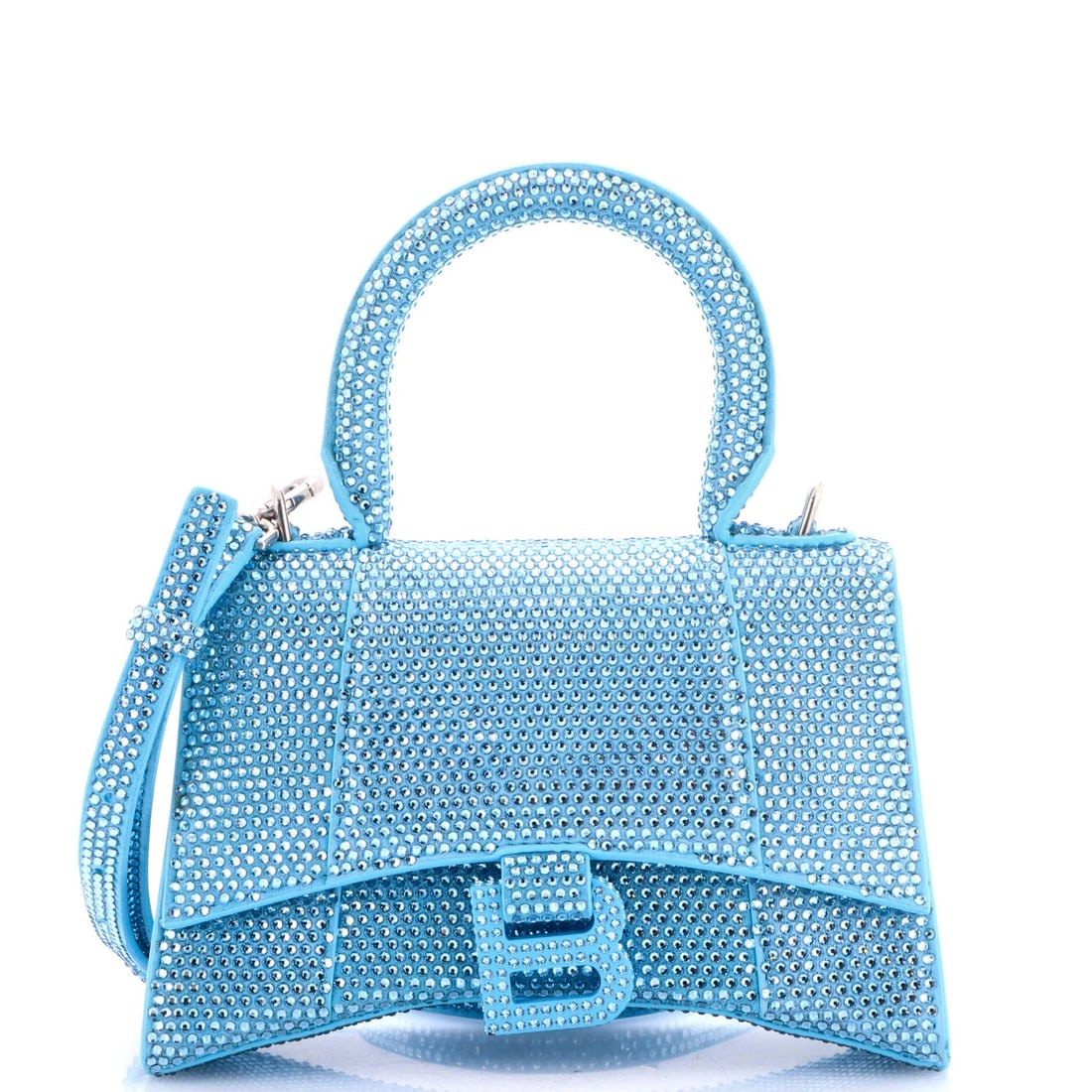 Balenciaga Hourglass Top Handle Bag Suede with Crystals XS (1 of 7)