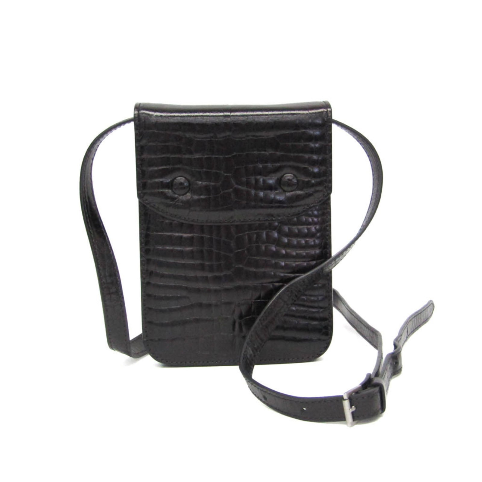 Margiela Maison Leather Shoulder Bag: Margiela Maison Leather Shoulder Bag The Margiela Maison Leather Shoulder Bag is a sleek and sophisticated design featuring embossed leather and a snap fastener closure. Its spacious interior includes