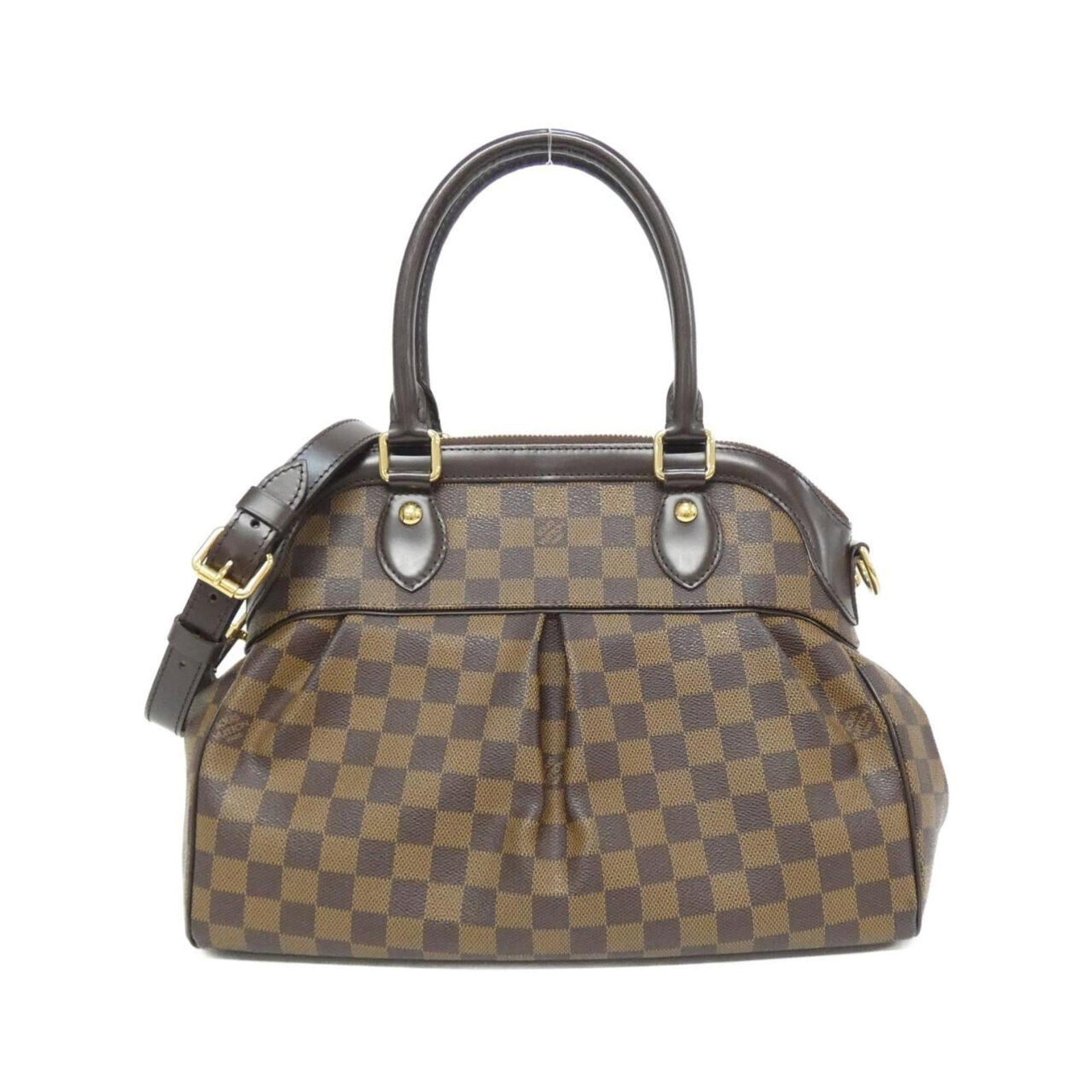 Louis Vuitton Handbag Coated Canvas: Louis Vuitton Handbag Coated Canvas Coated canvas construction provides a durable and stylish finish to this Louis Vuitton handbag. The brown color and classic design make it a timeless accessory.