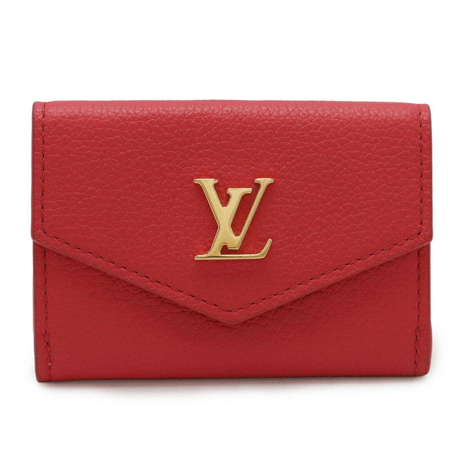 Louis Vuitton Wallet (Tri-Fold) Leather: Louis Vuitton Wallet (Tri-Fold) Leather The Louis Vuitton Tri-Fold Wallet in Fuchsia is a stylish and functional accessory, crafted from high-quality leather. Measuring 7cm x 10cm, this wallet feature