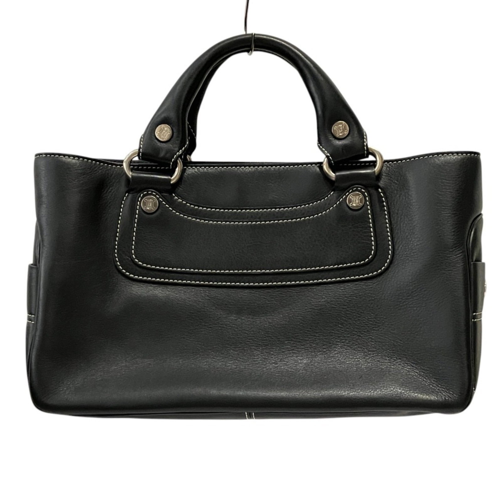 Celine Handbag Leather: Celine Handbag Leather Black Celine Handbag Made from High-Quality Leather. 18.5cm x 34.5cm x 15.5cm in Size. Item Specifics: Brand: Celine Type: Handbag Material: Leather Color: Black Gender: Women