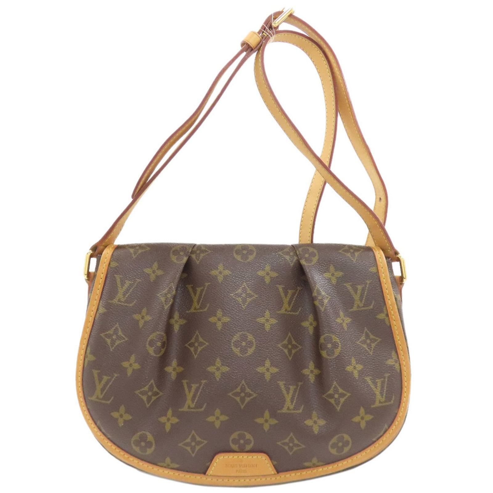 Shoulder Bag Monogram Louis Vuitton: Shoulder Bag Monogram Louis Vuitton Monogrammed with distinctive Louis Vuitton design, this shoulder bag boasts a classic style with a modern touch. Measuring 21cm x 27cm x 8cm, it features a magnet c