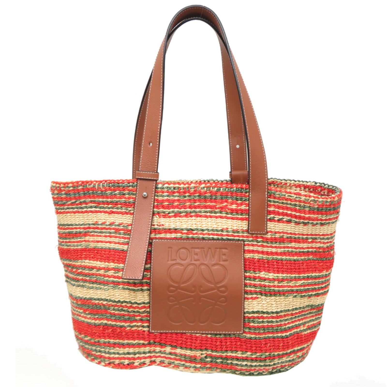 Hemp Bag Shoulder Loewe Basket: Hemp Bag Shoulder Loewe Basket The Loewe Basket is a unique piece made from hemp, combining natural materials with a stylish design. Measuring 26cm x 36cm x 21cm, this shoulder bag features a distinct