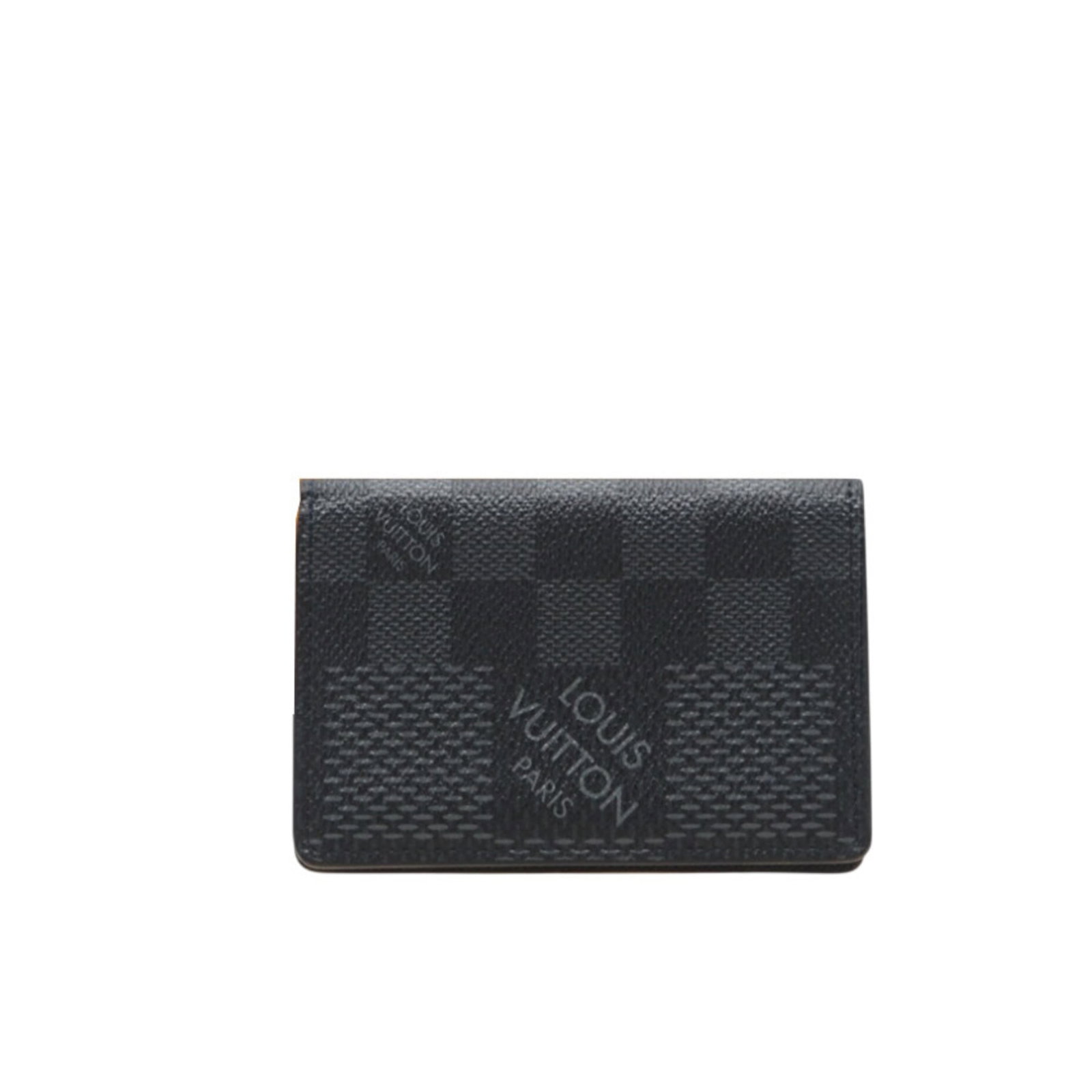 Canvas Damier Louis Vuitton Card: Canvas Damier Louis Vuitton Card Damier canvas pattern adds a touch of classic elegance to this black card case, featuring an open pocket and card holder for organization. Made from high-quality Damie