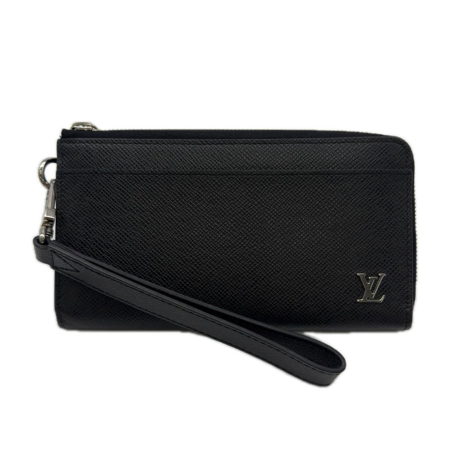 Leather Wallet Bi Fold Louis Vuitton: Leather Wallet Bi Fold Louis Vuitton Black, Noir Calf Leather Long Wallet with Zipper Closure, 11cm x 19cm x 1.5cm, Serial Number on Body, RFID. This Louis Vuitton Taiga bi-fold wallet features premiu
