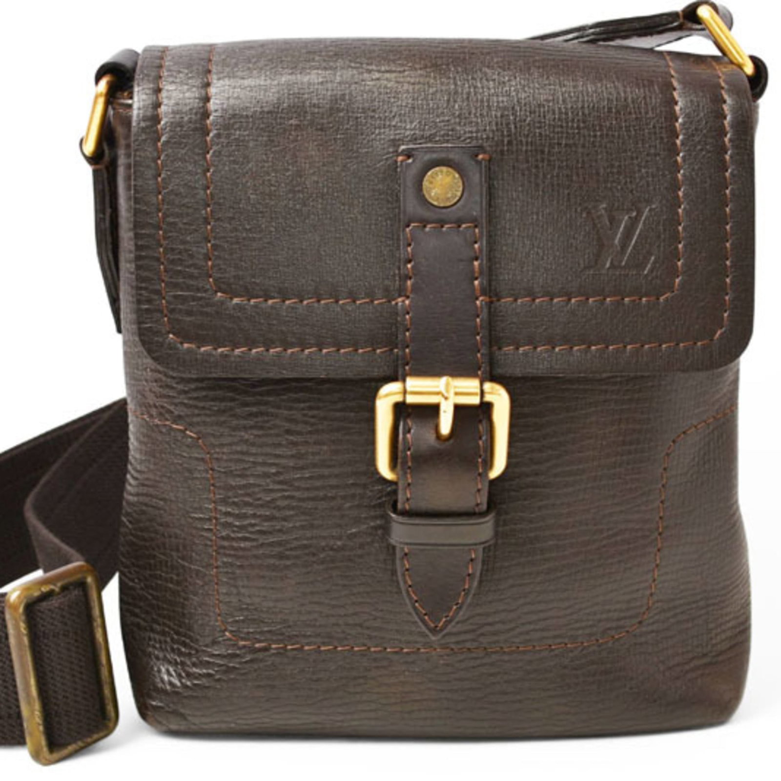 Louis Vuitton Shoulder Bag Utah Leather: Louis Vuitton Shoulder Bag Utah Leather The Louis Vuitton Shoulder Bag Utah Leather is a stylish and compact accessory, featuring a coffee-colored outer shell made from high-quality Utah leather. With